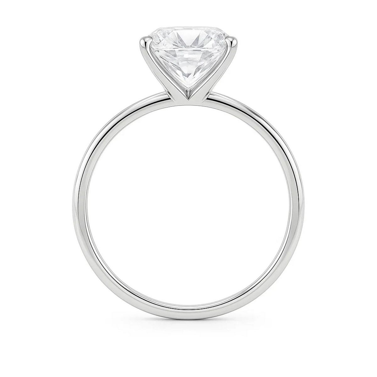 5 Carat Radiant Lab Grown IGI G/VS1 Diamond Solitaire Ring in 14K White Gold thumbnail 5