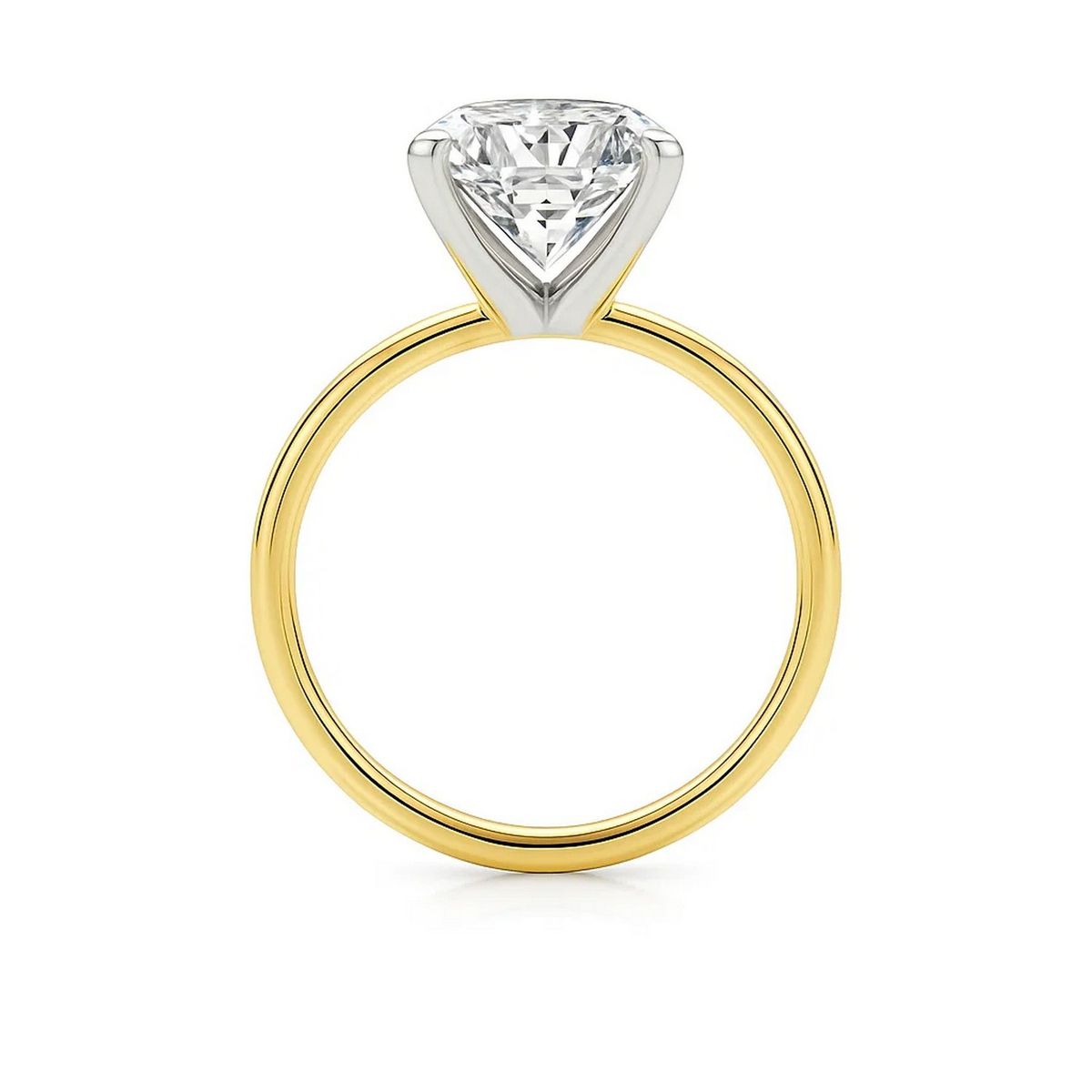 5 Carat Emerald Lab Grown IGI G/VS1 Diamond Solitaire Ring in 10K Yellow Gold thumbnail 5
