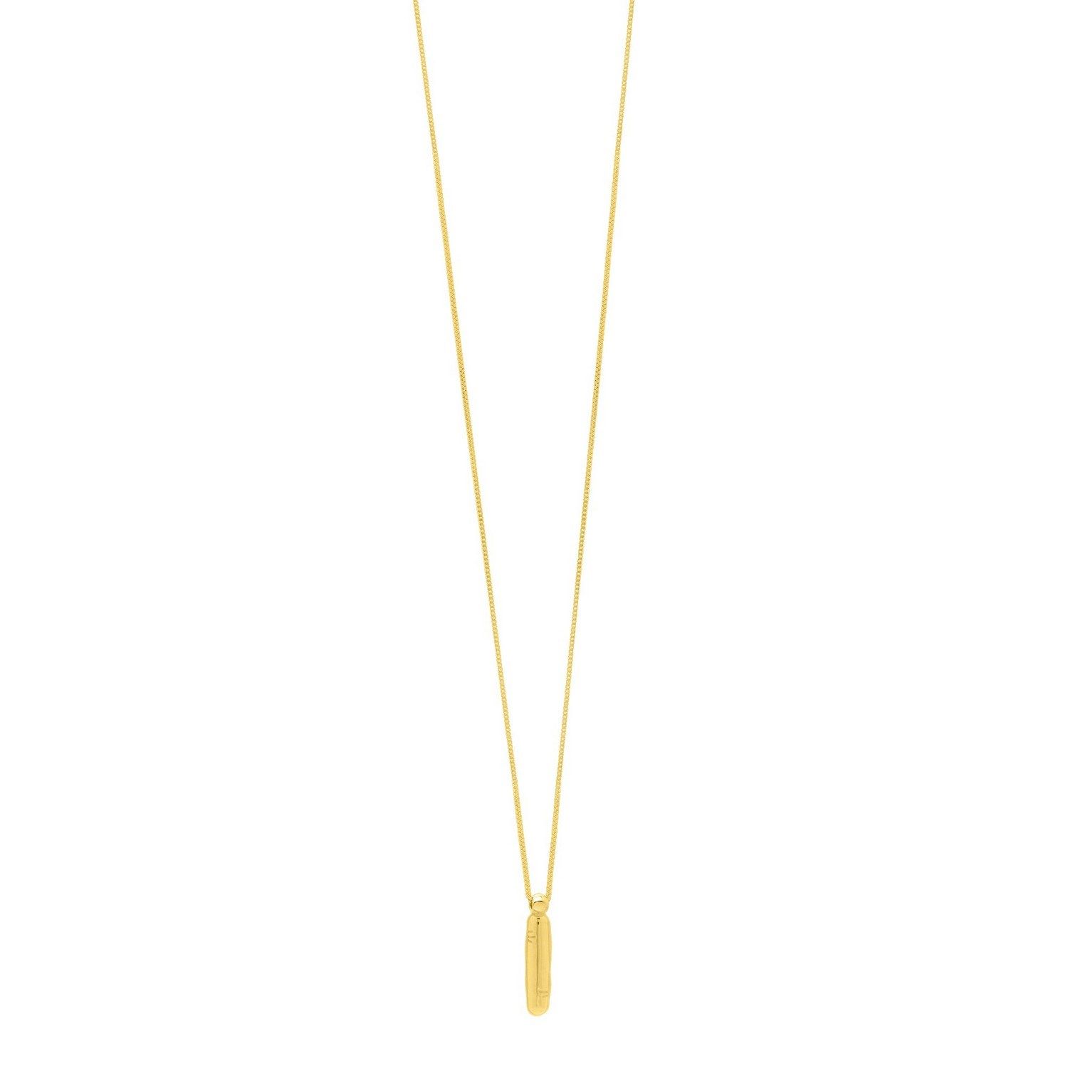 14K Yellow Gold Helium Initial I Pendant