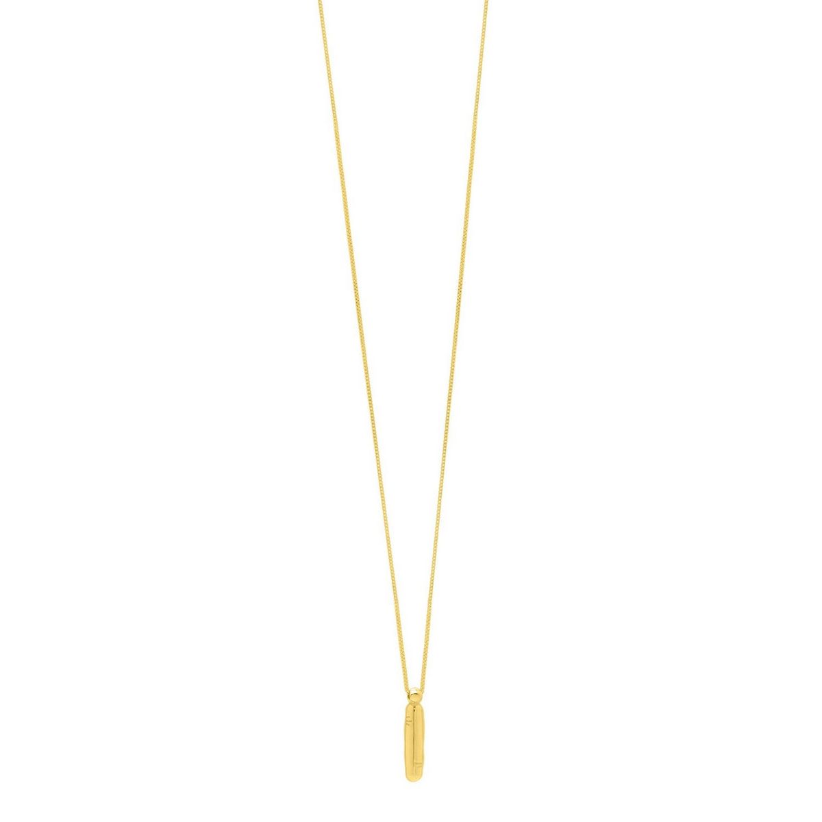 14K Yellow Gold Helium Initial I Pendant