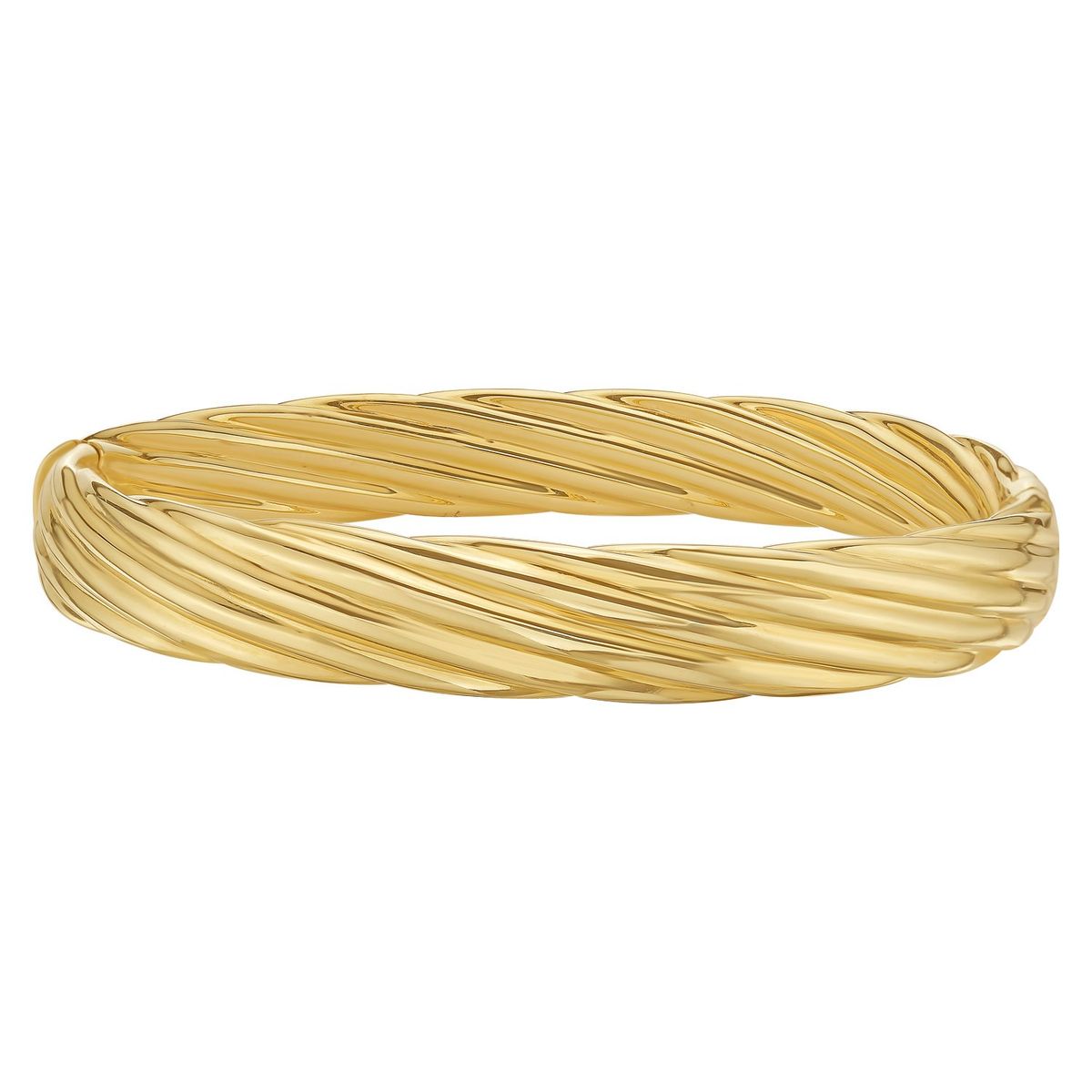 14K Yellow Gold Twist Bangle (10.00 mm) thumbnail 2