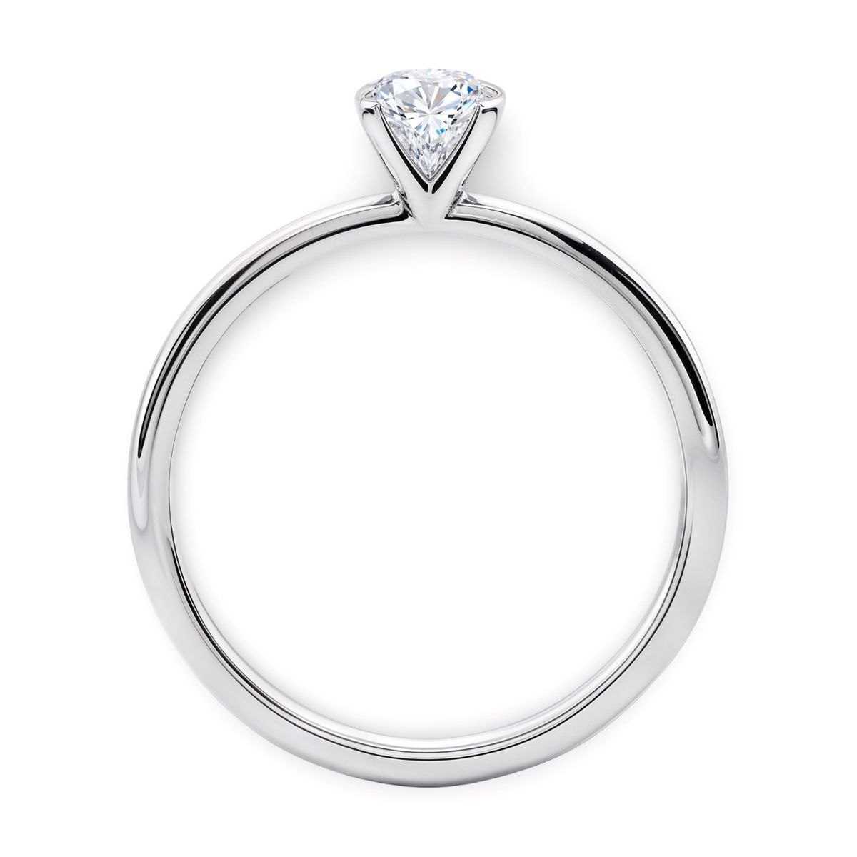3/4 Carat Round Lab Grown IGI G/VS1 Diamond Solitaire Ring in 14K White Gold thumbnail 6