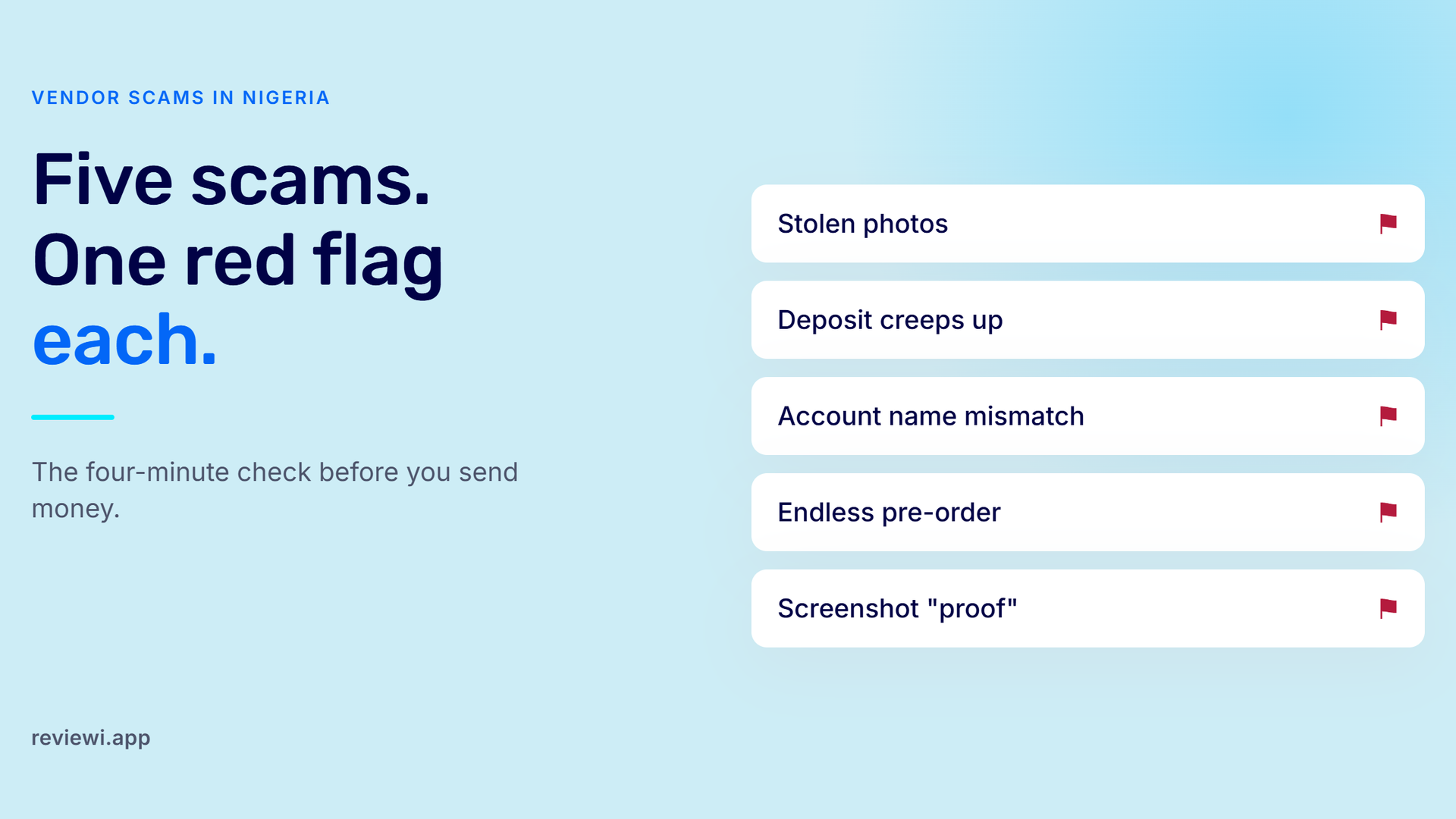 The 5 Vendor Scams Nigerians Fell For This Year, and the Red Flag in Each