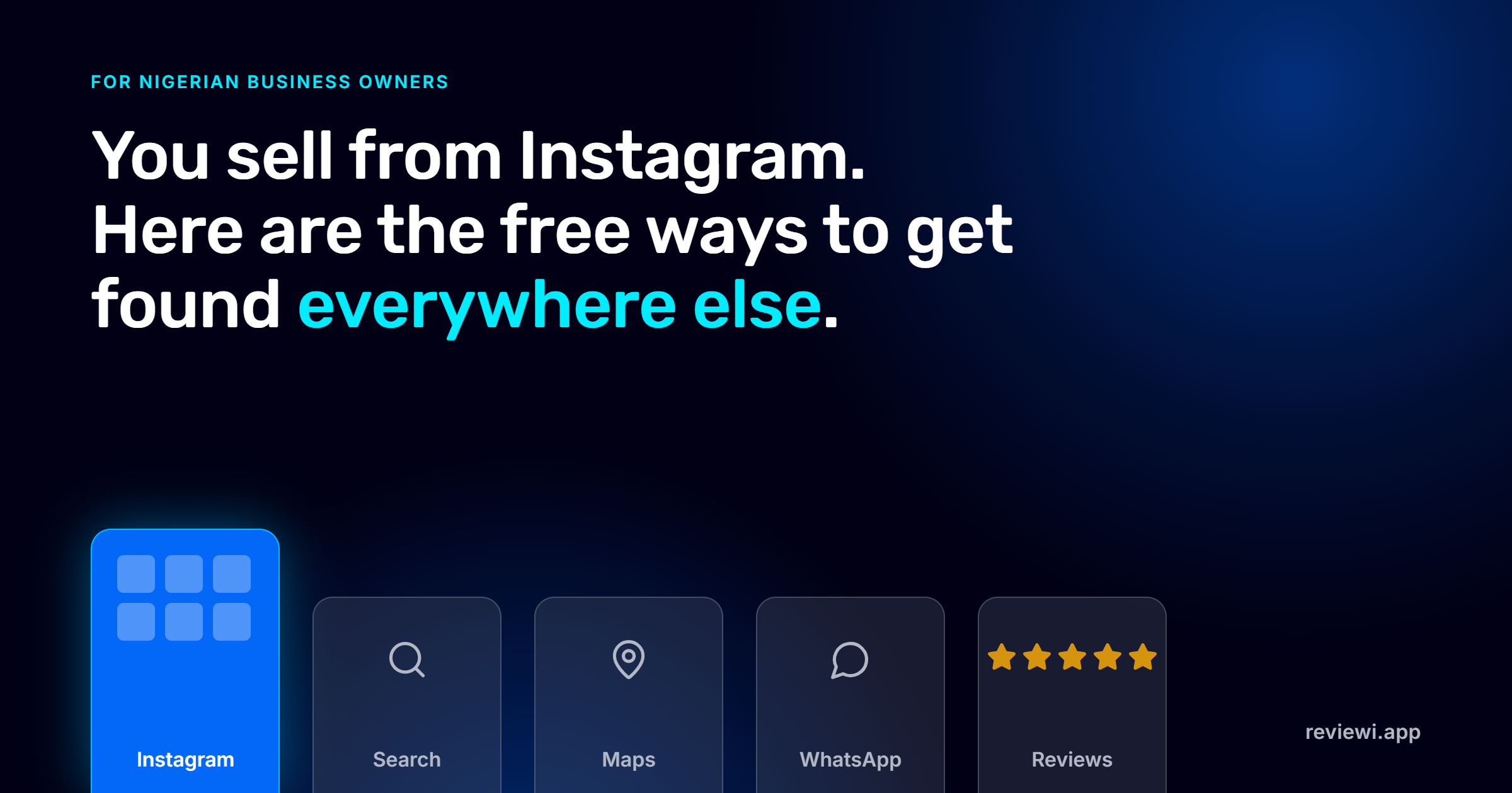 You Sell From Instagram. Here Are the Free Ways to Get Found Everywhere Else.