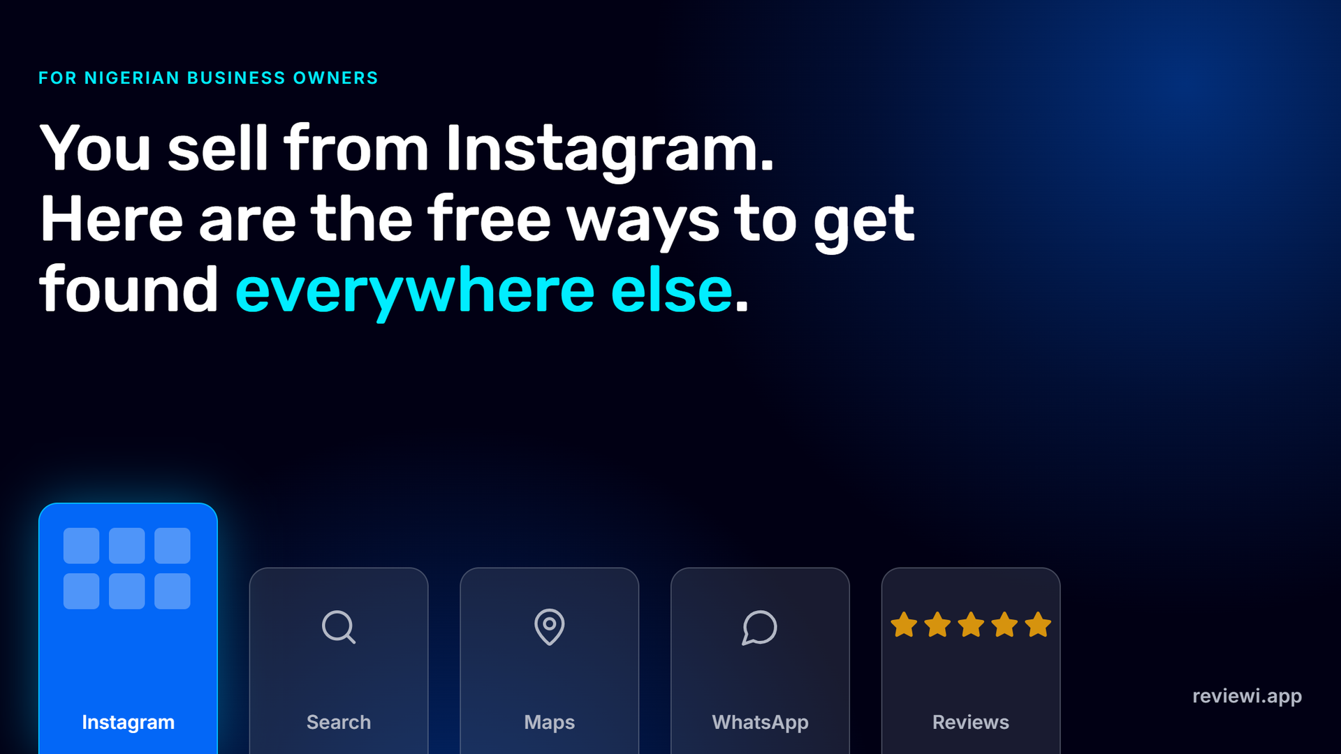 You Sell From Instagram. Here Are the Free Ways to Get Found Everywhere Else.