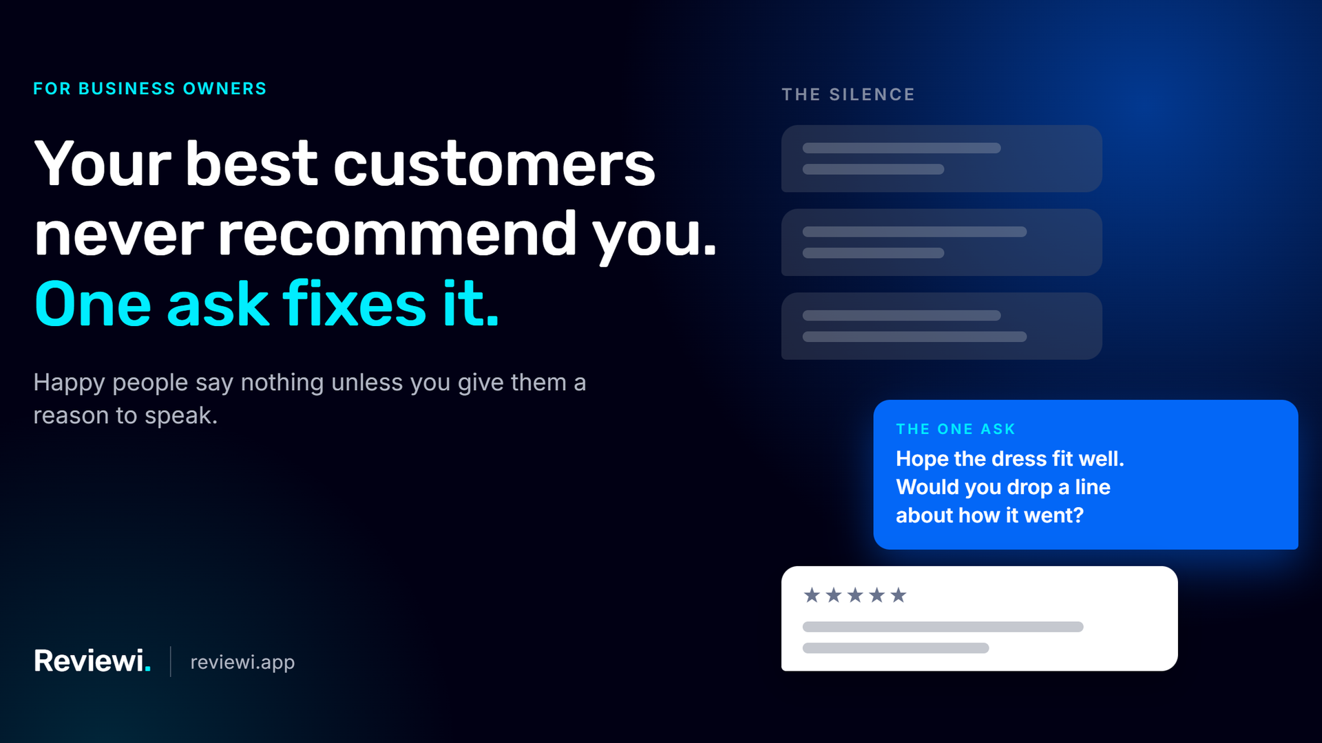 Why Your Best Customers Never Recommend You, and the One Ask That Fixes It