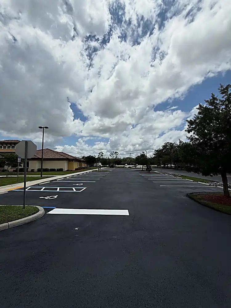 Handicap accessible parking area