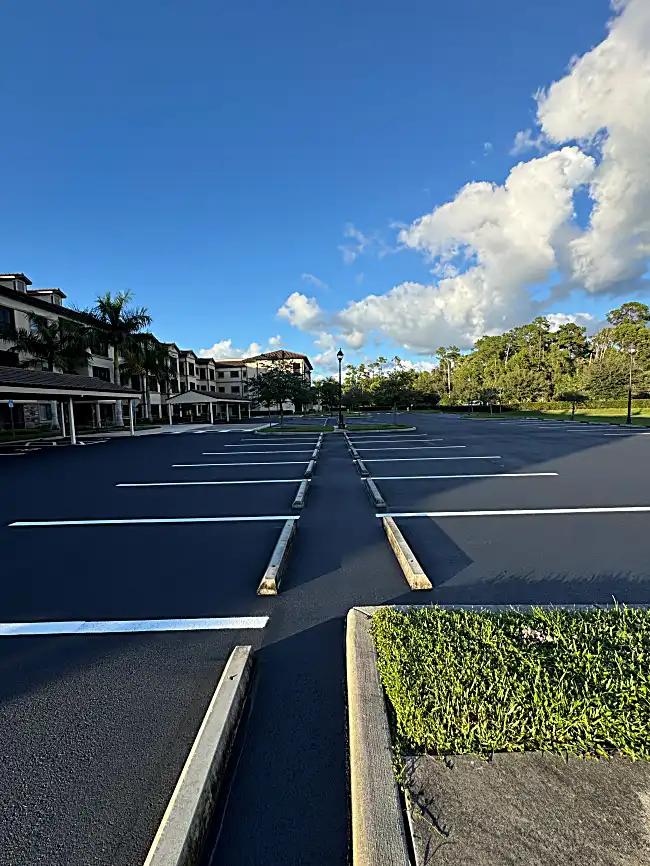 Residential access road with fresh coating