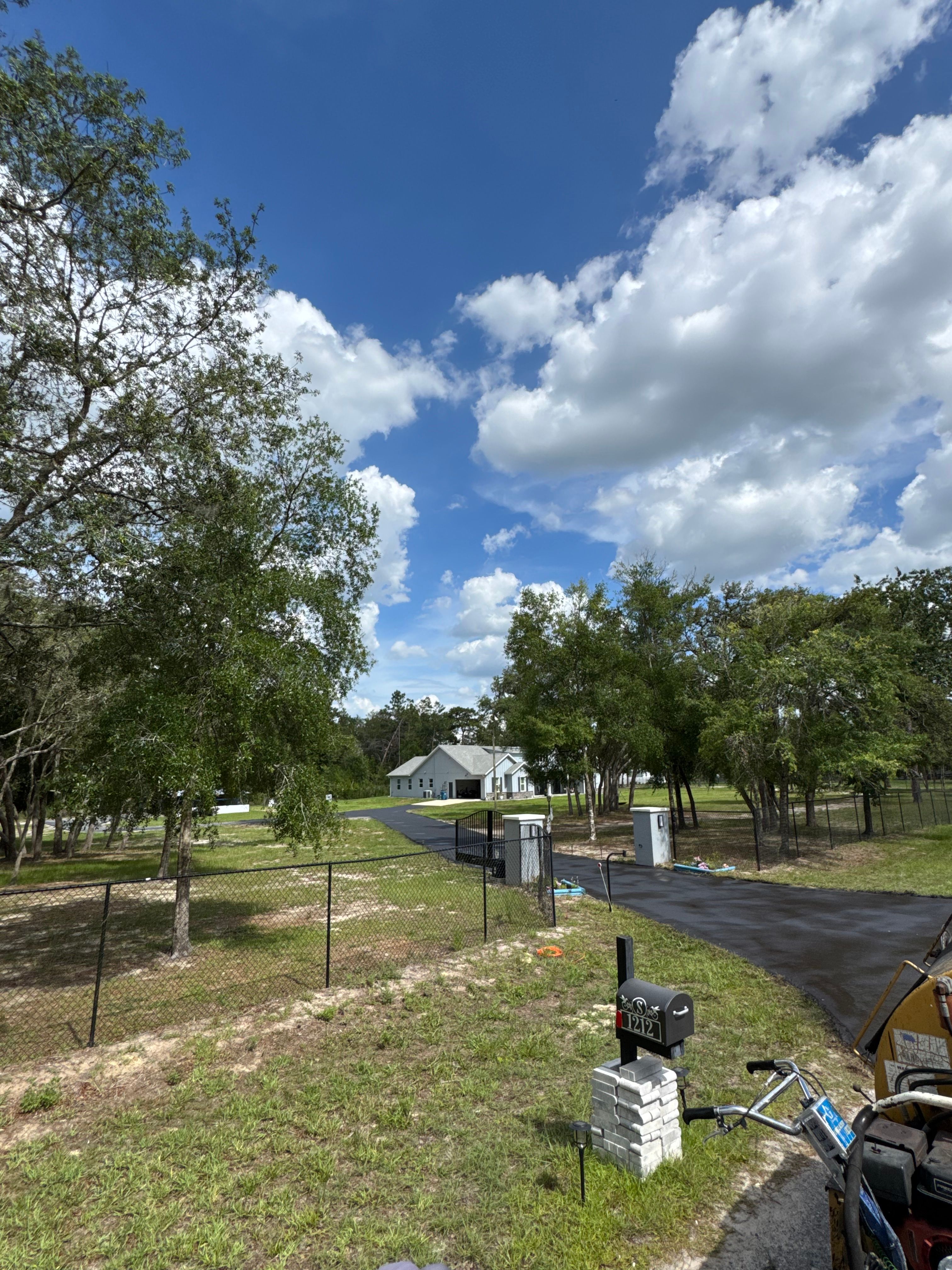 Site preparation and private-road paving — view 2