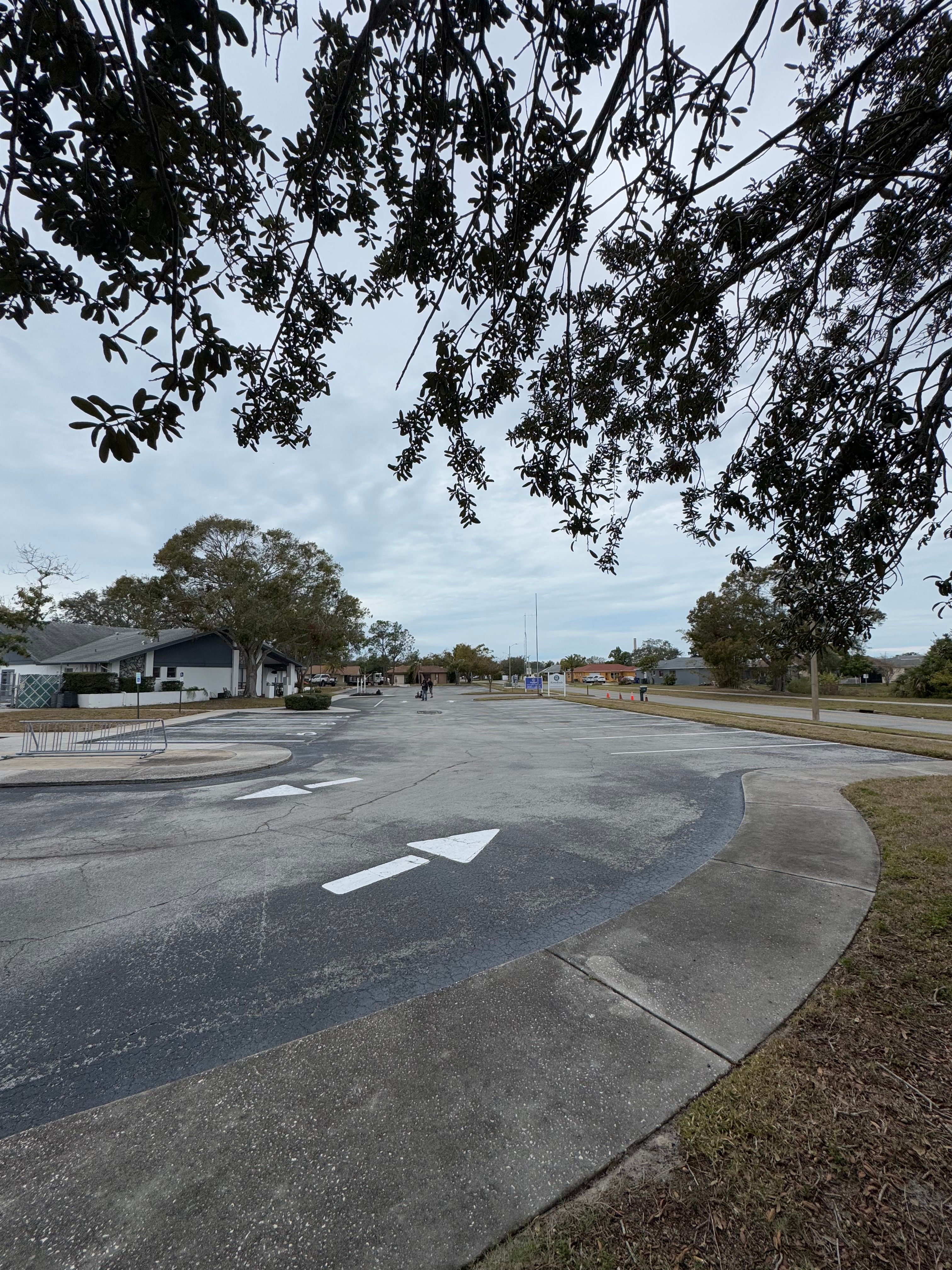 Parking-lot paving and striping — view 2