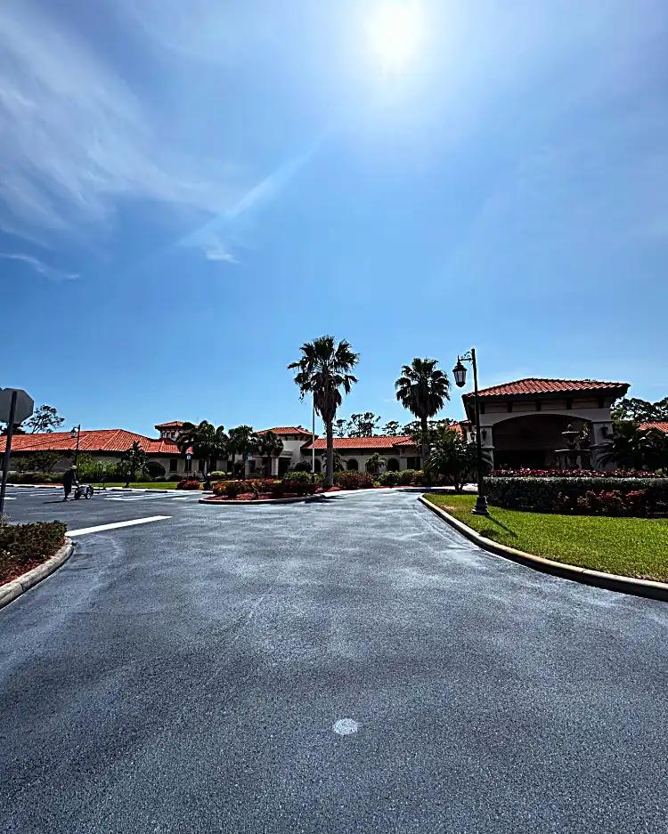 Senior living community parking area