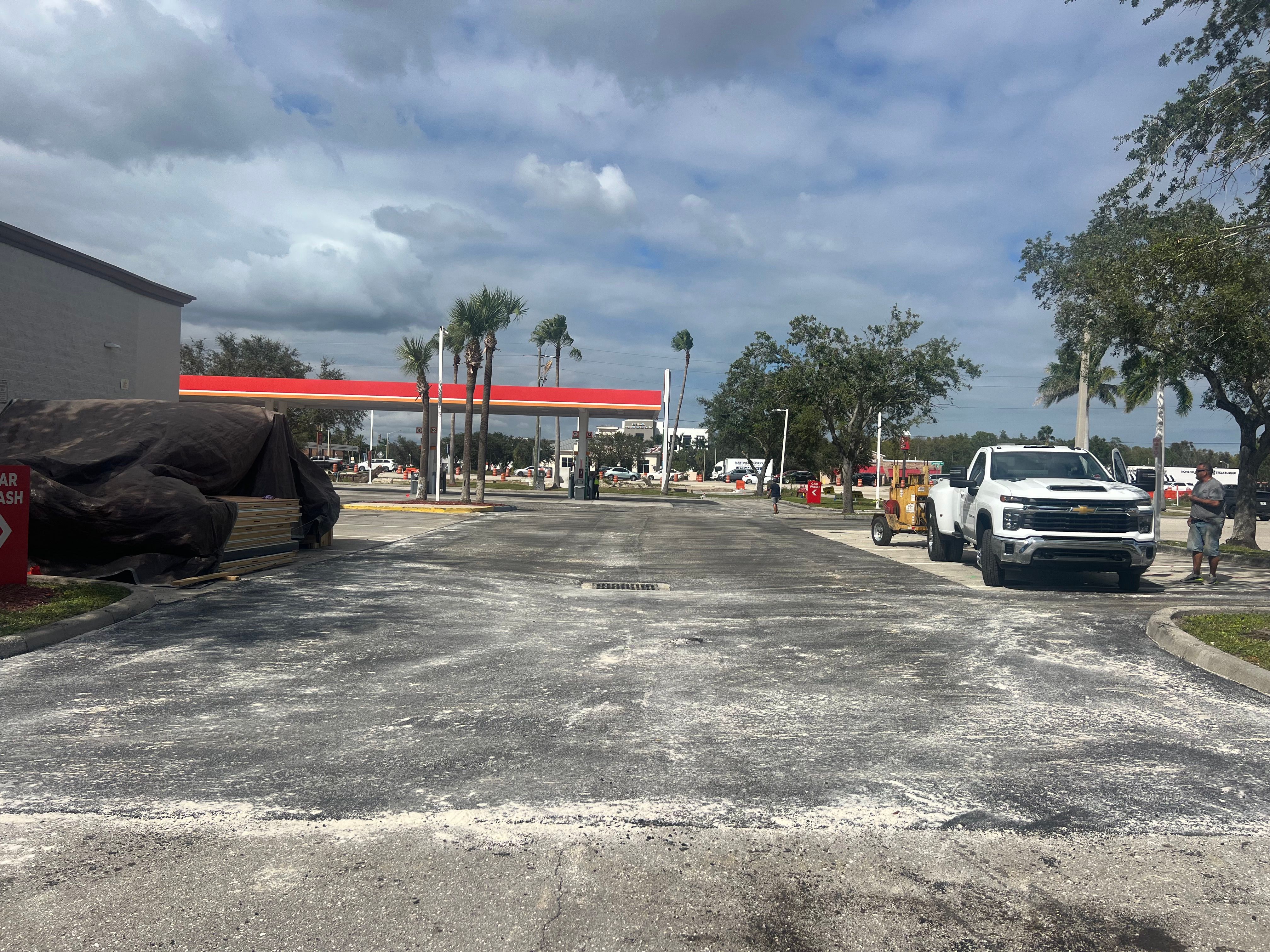 Commercial paving and parking-lot repair at Circle K — view 1