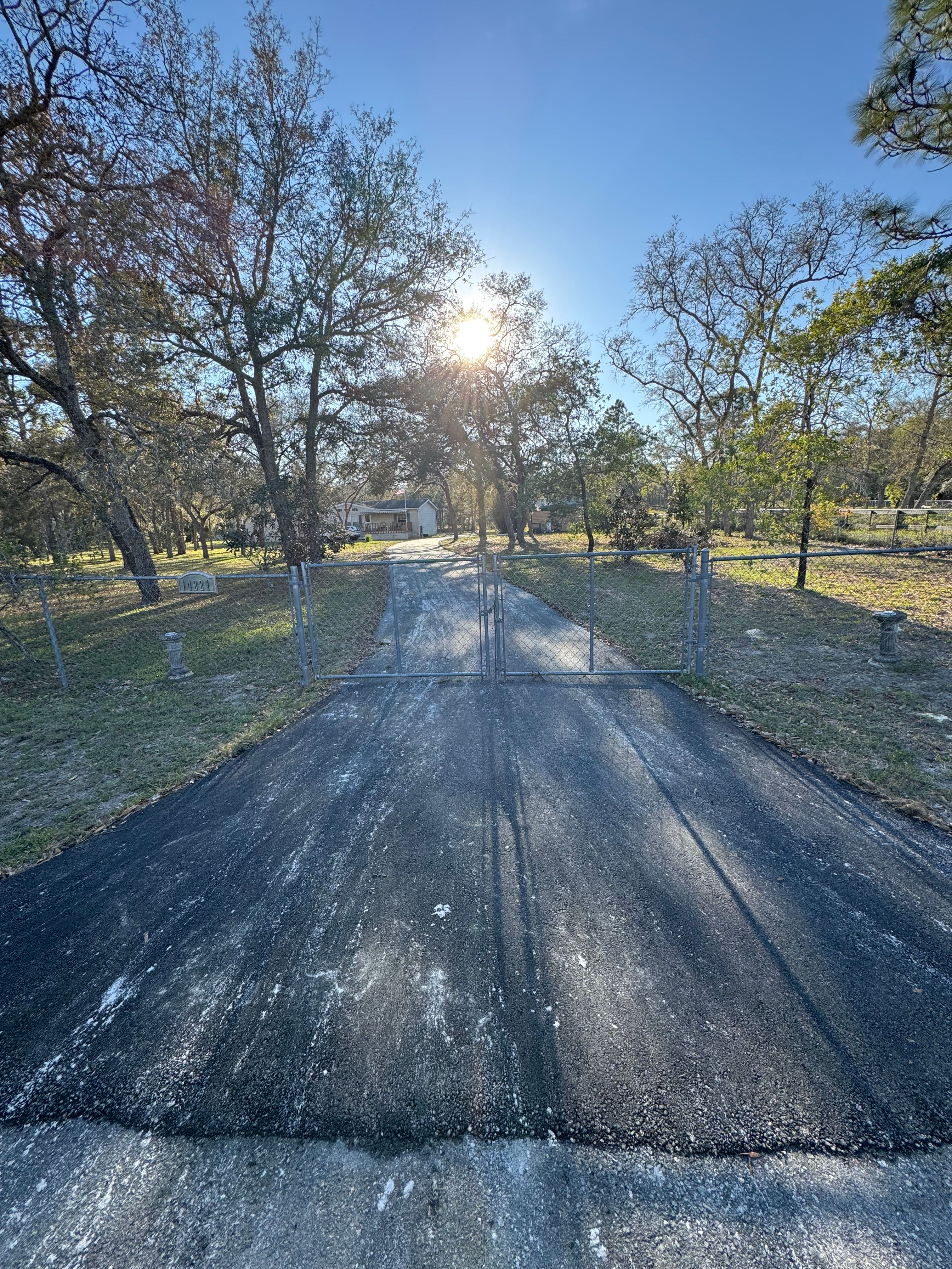 Asphalt millings and driveway paving — view 1