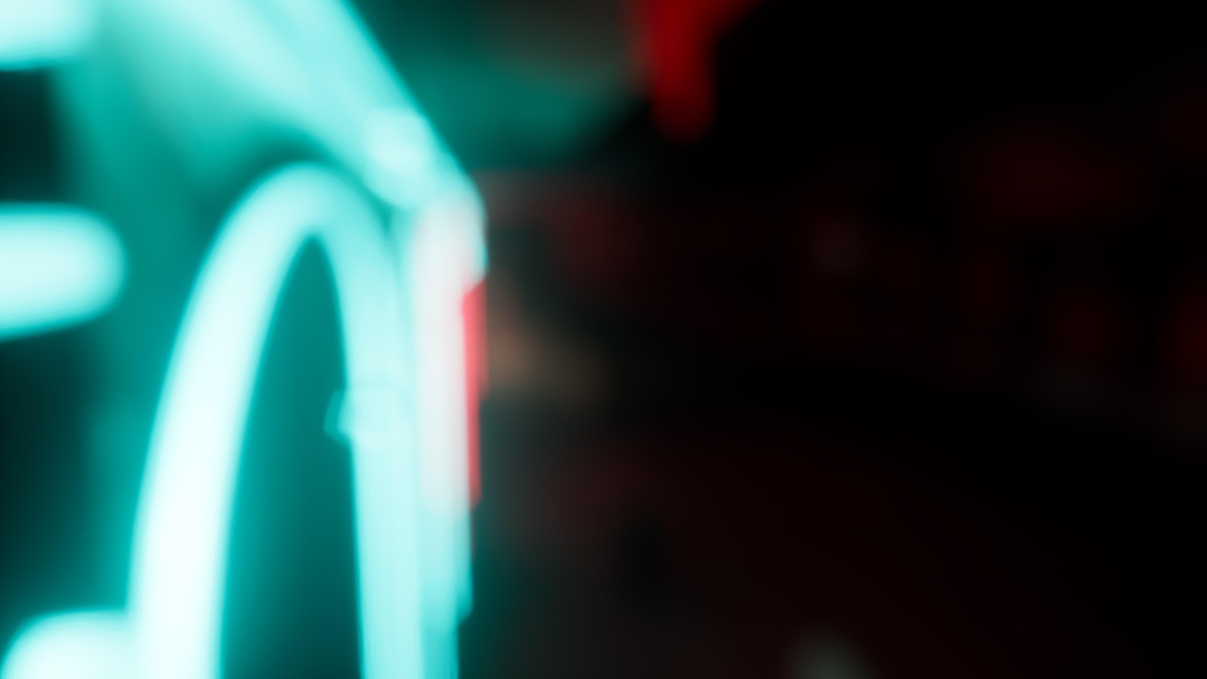 Abstract neon lights, signs and atmosphere in an unknown setting.