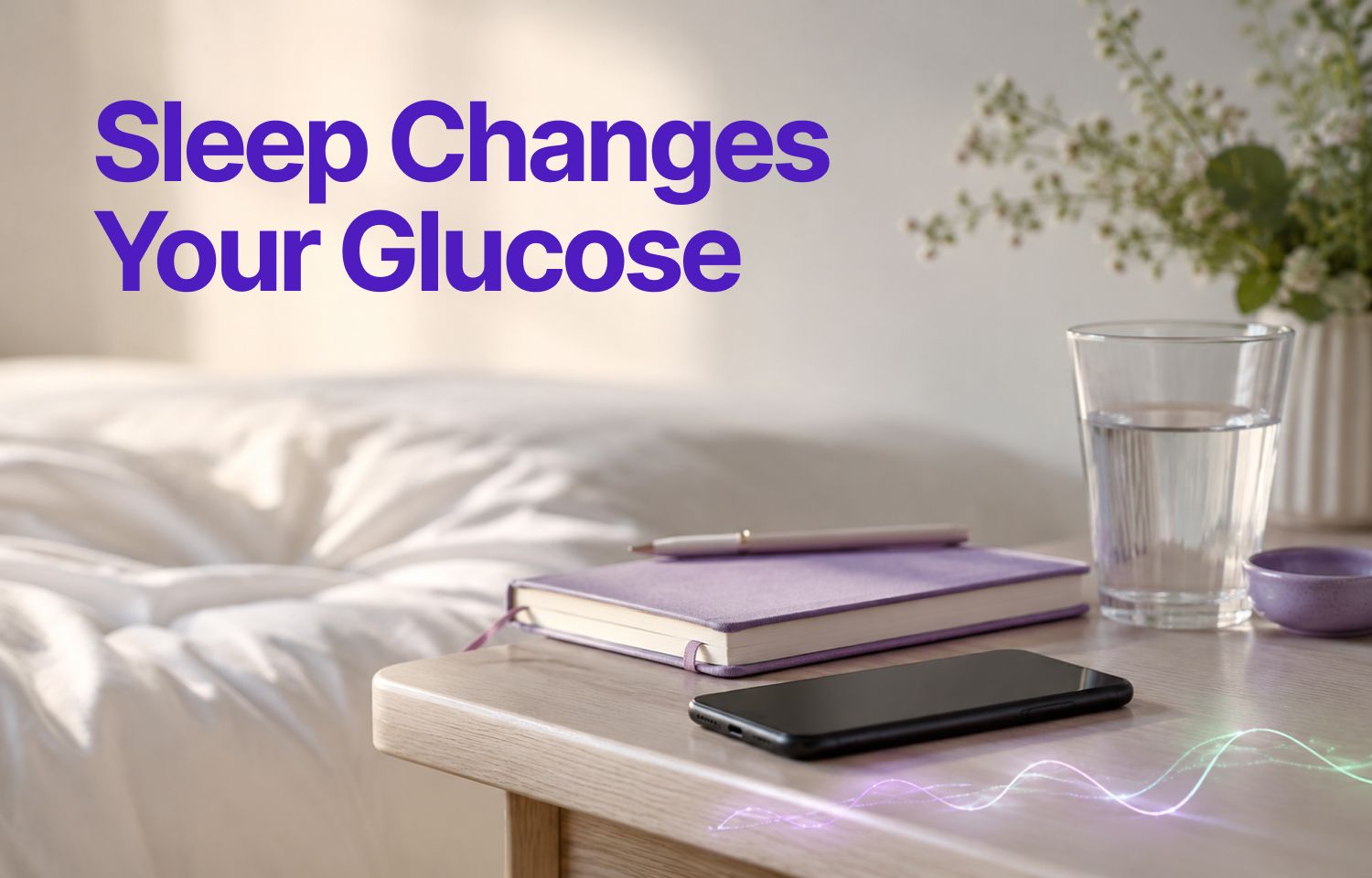 Illustration of how a night of sleep changes the next day's glucose
