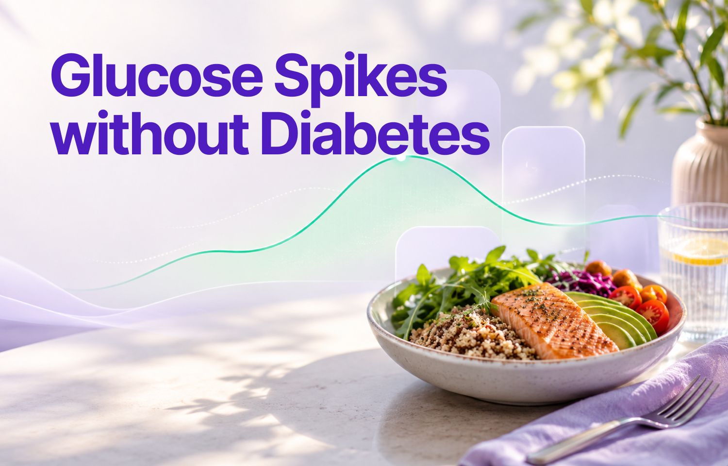 Illustration of a post-meal glucose spike in a person without diabetes