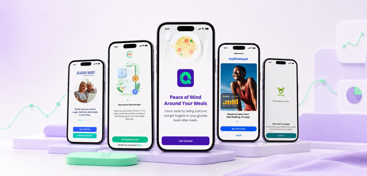 SNAQ and four other carb counting apps for diabetes, compared