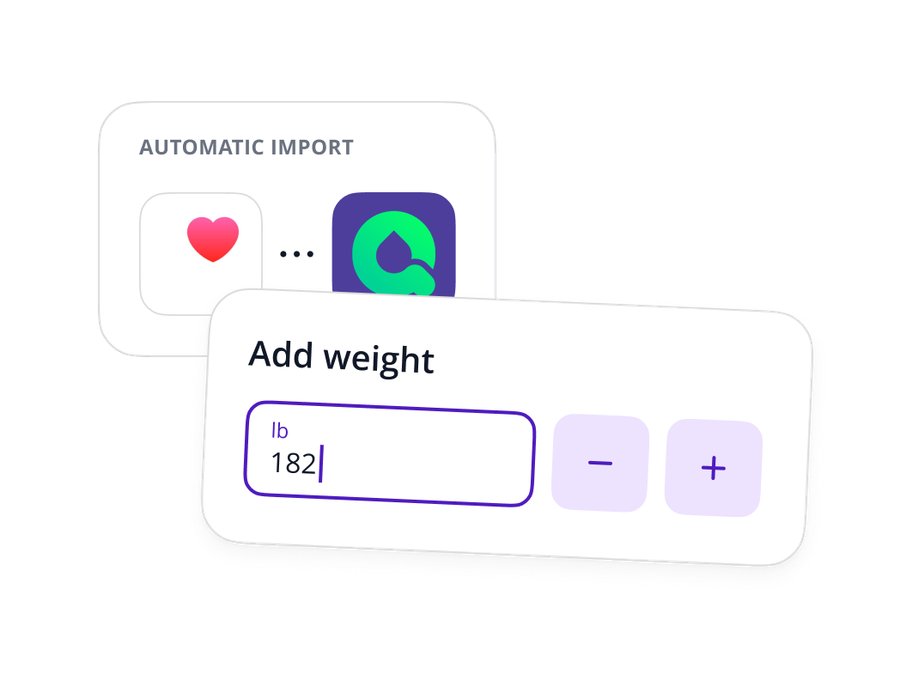 Weight logging in the SNAQ app