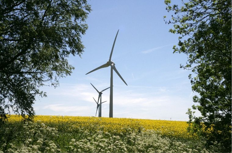 The original Burton Wold wind farm in 2014