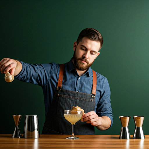 Professional bartender preparing a cocktail during an upscale event