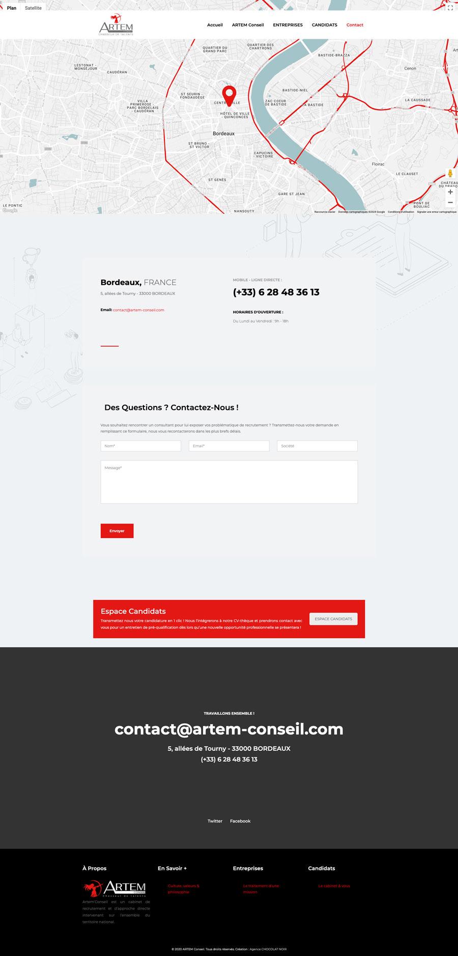 site ARTEM conseil