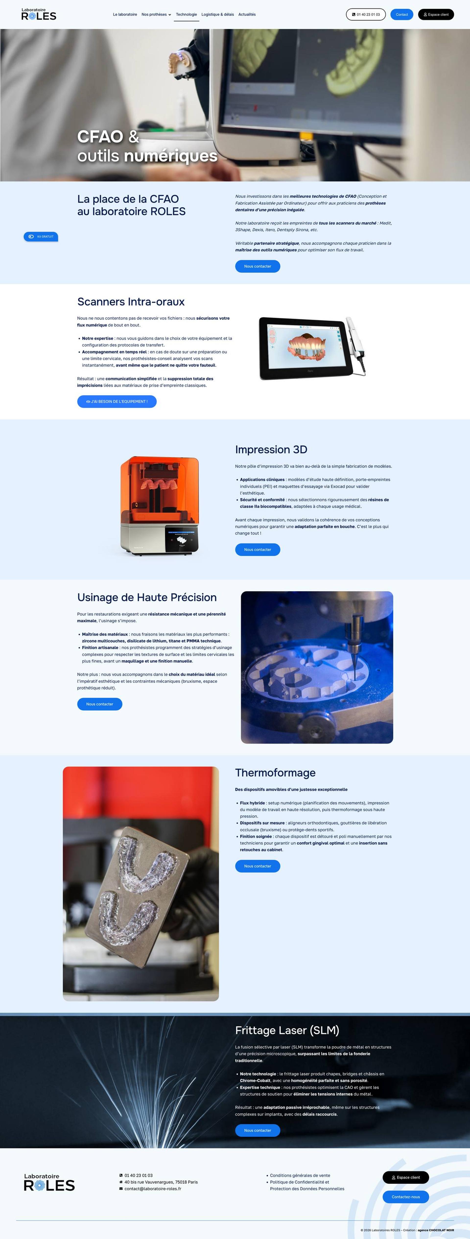 Page Technologie CFAO & outils numériques — Laboratoire ROLES