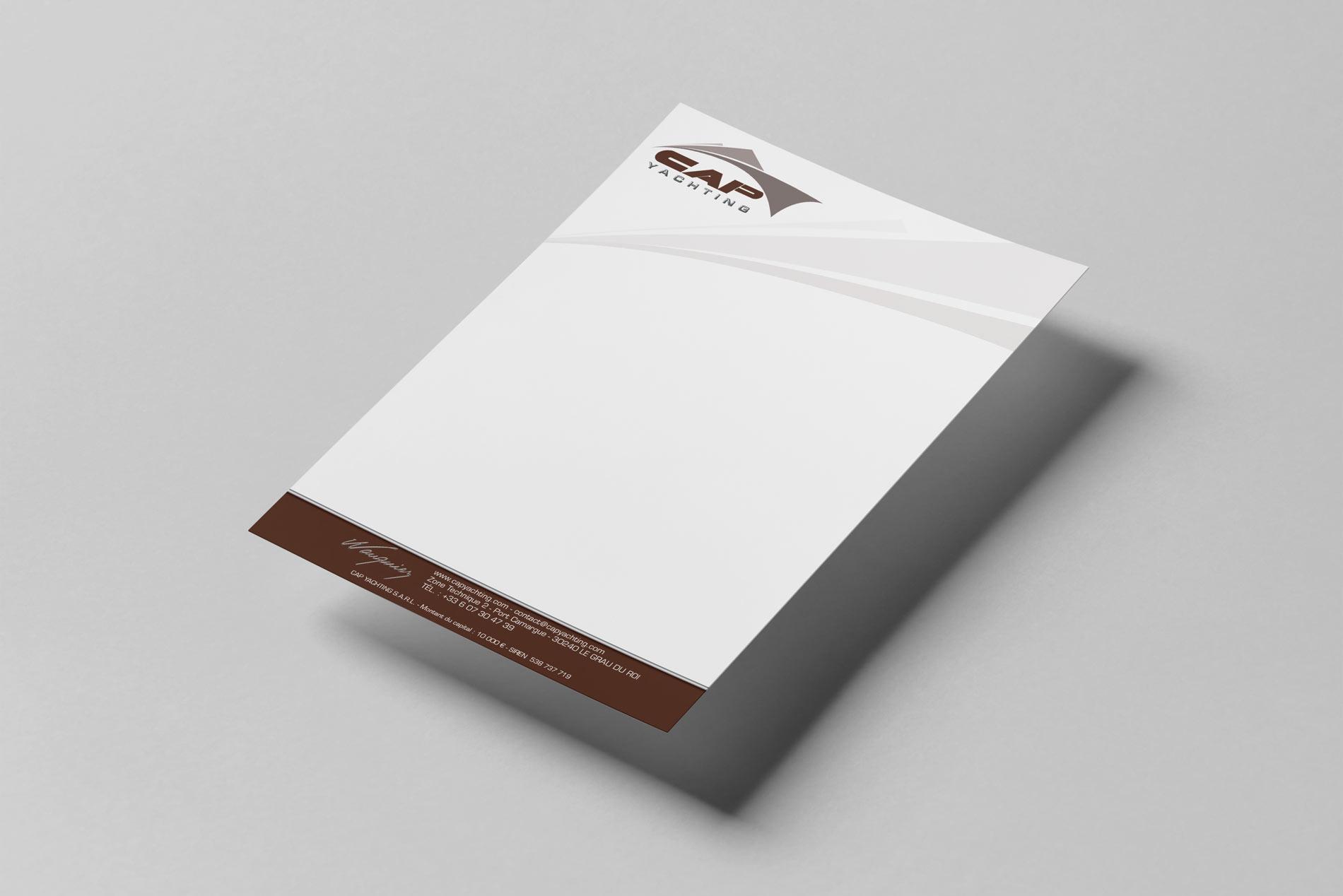 Papier en-tête nautisme : CAP YACHTING