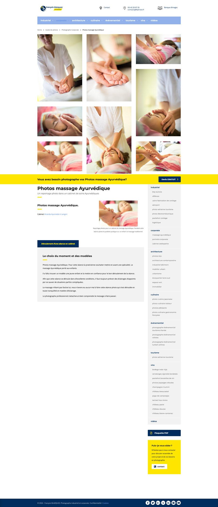 site web photographe