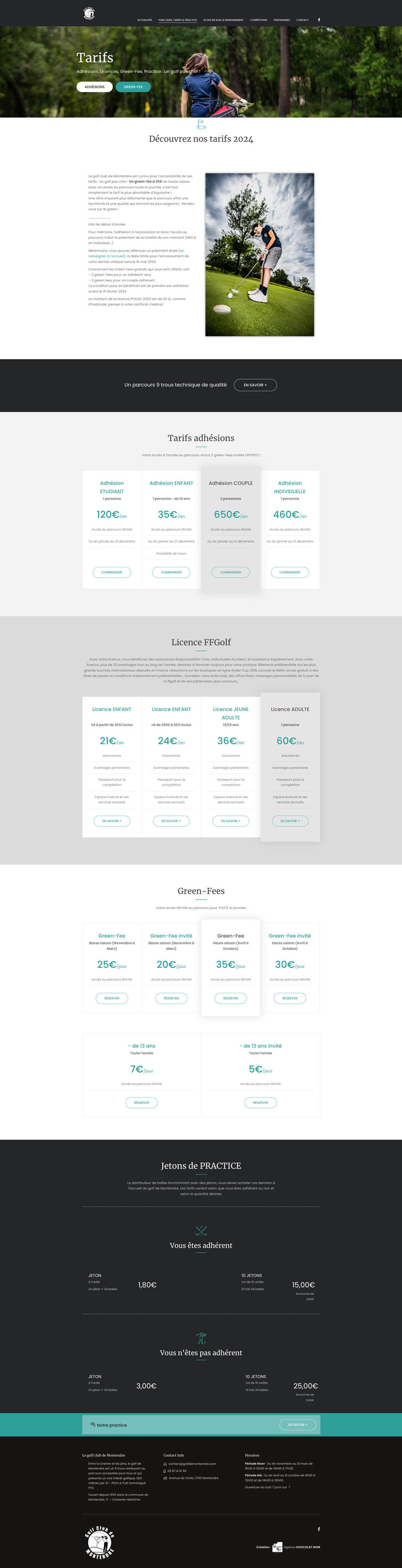 design site de golf
