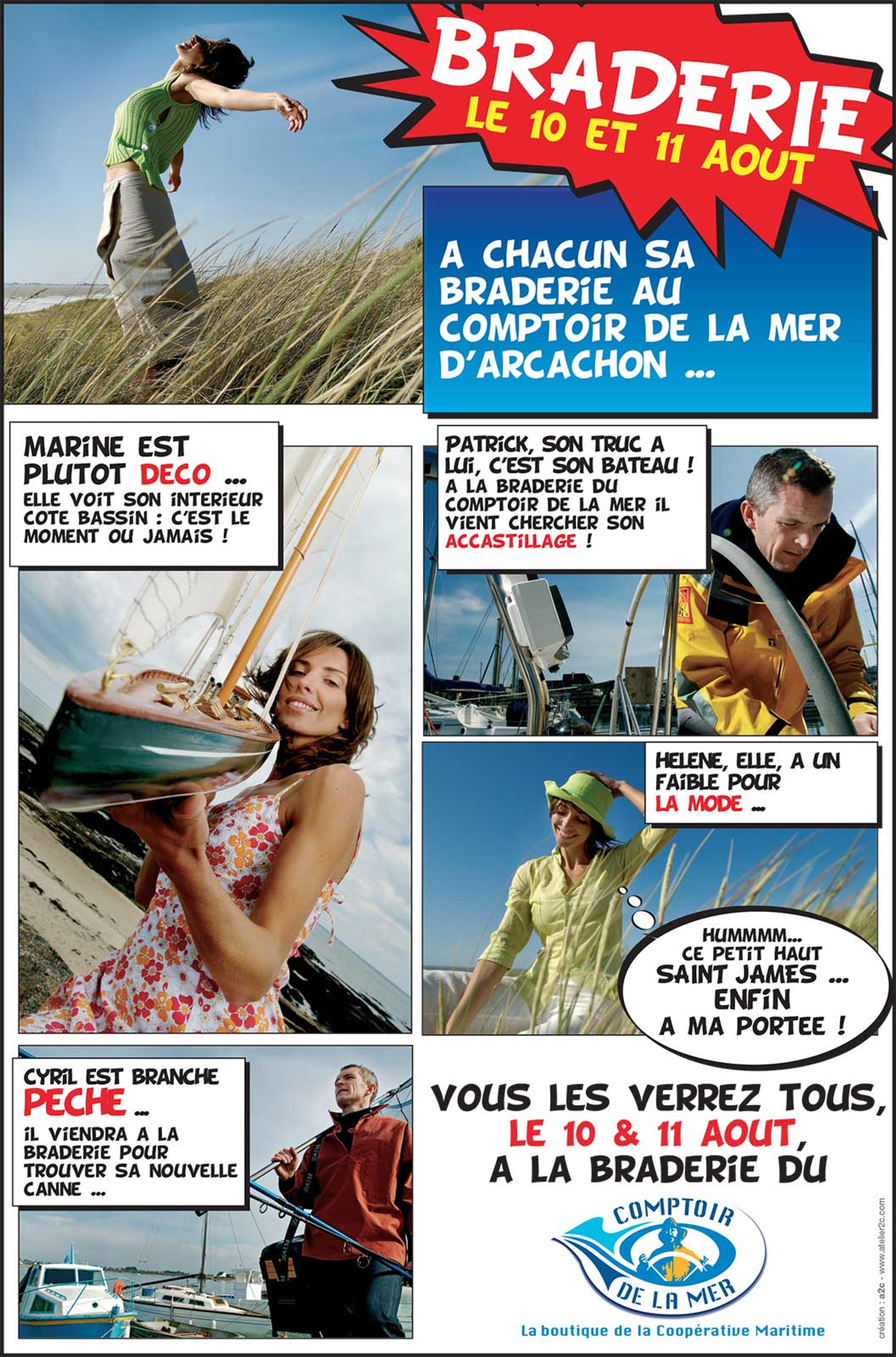 Annonce presse braderie : COMPTOIR DE LA MER Arcachon