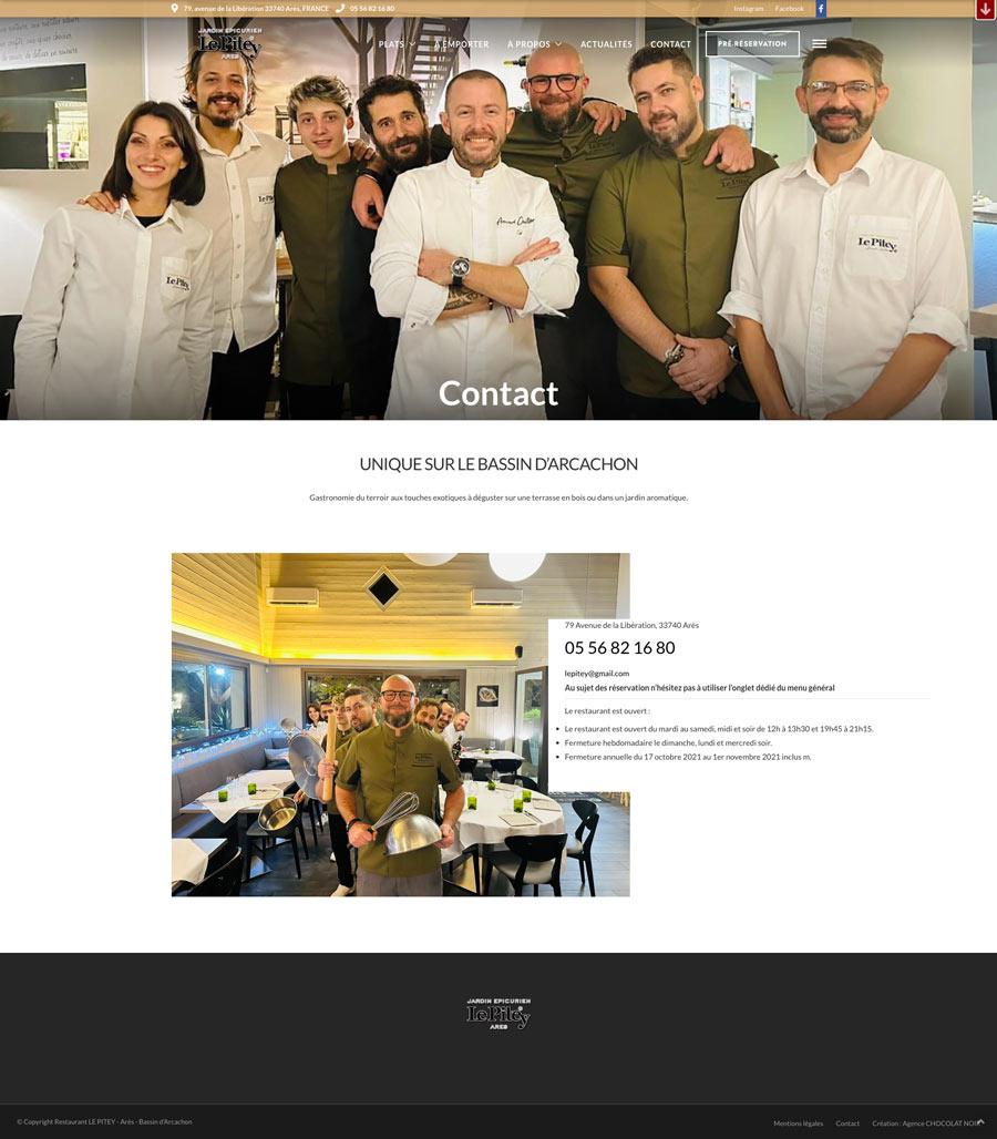 site web restaurant