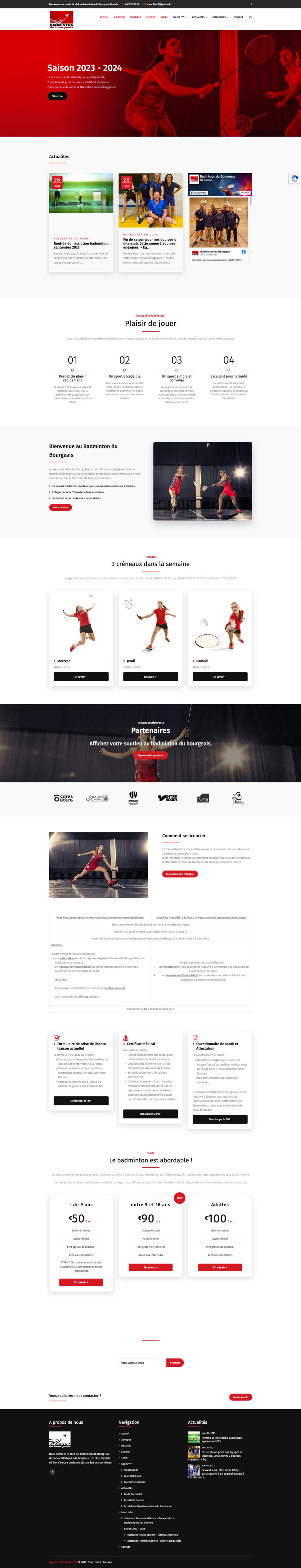 site web club de bad