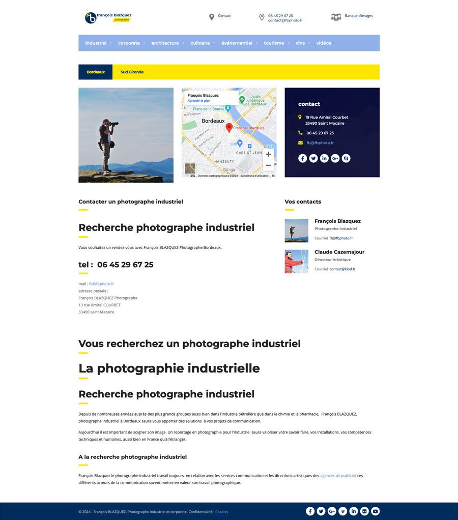site web photographe