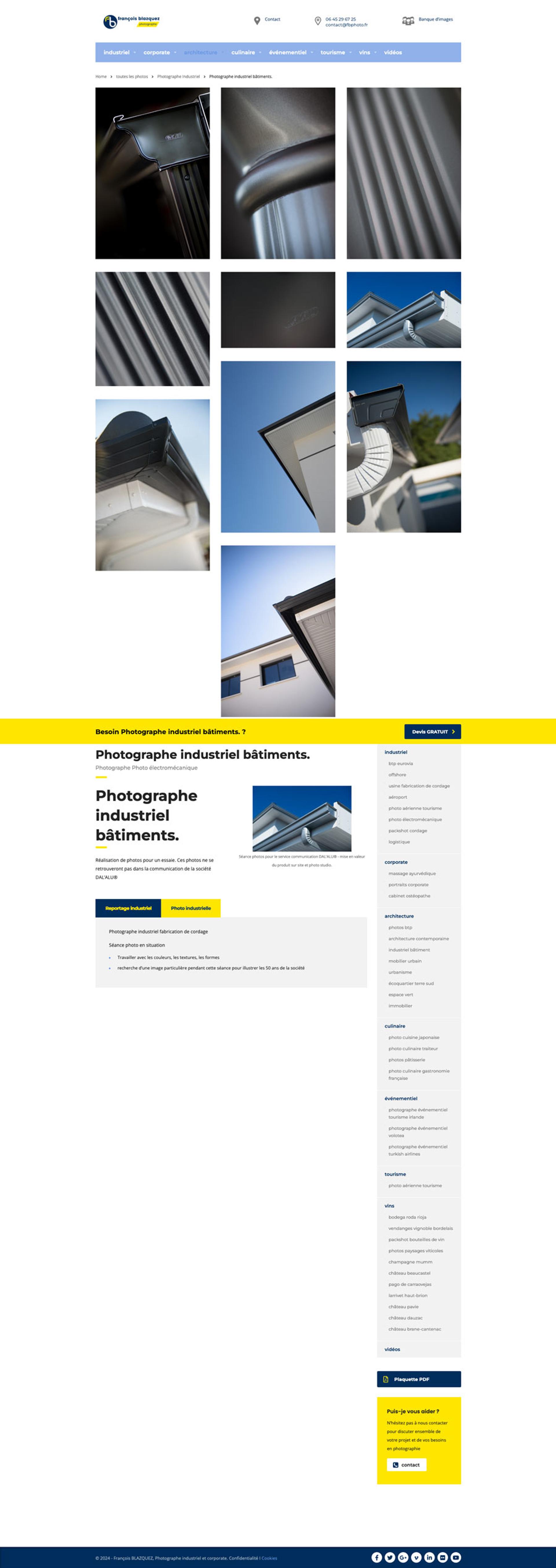 site web photographe