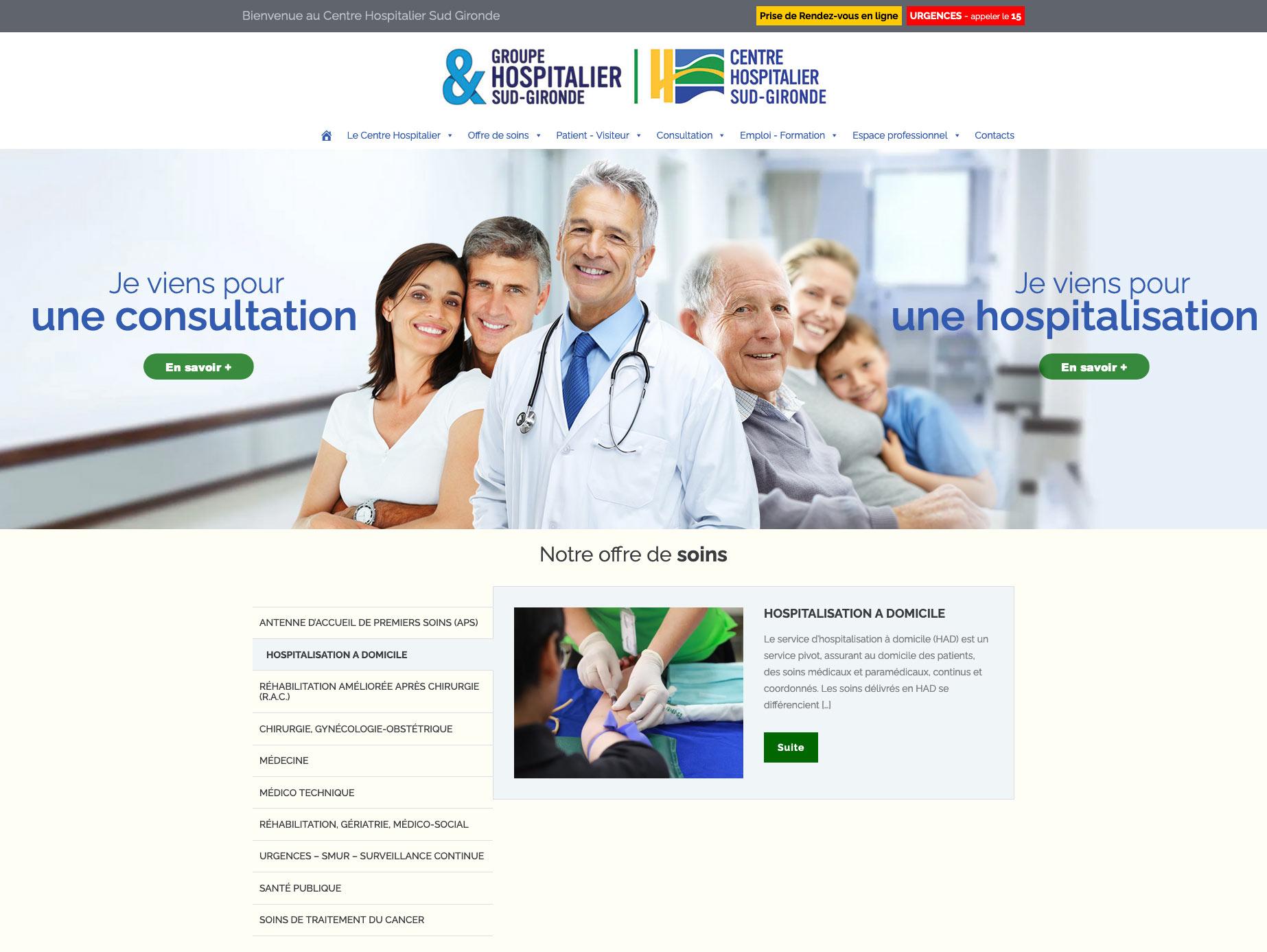 création site hopital