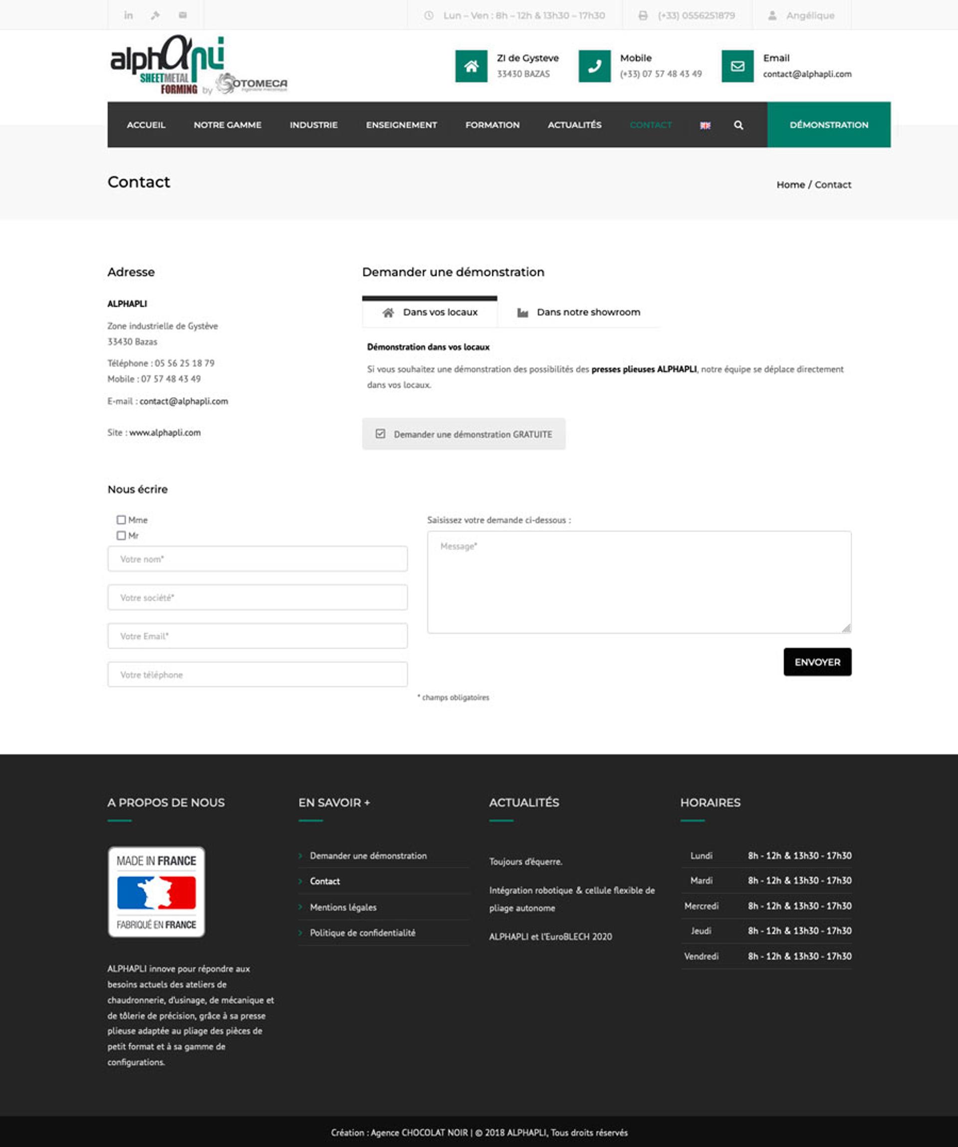 site web industrie