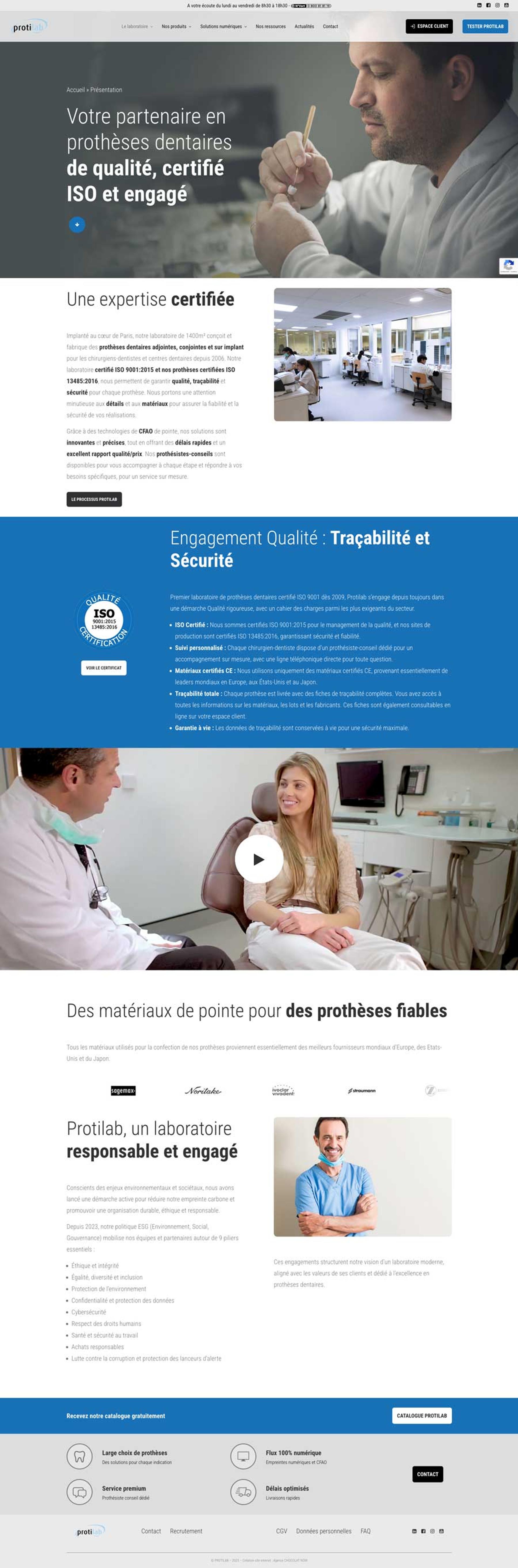 Découvrez comment l’agence Chocolat Noir a conçu le nouveau site internet de Protilab, laboratoire dentaire innovant. Une réalisation sur mesure pour une expérience utilisateur optimale et une visibilité renforcée.