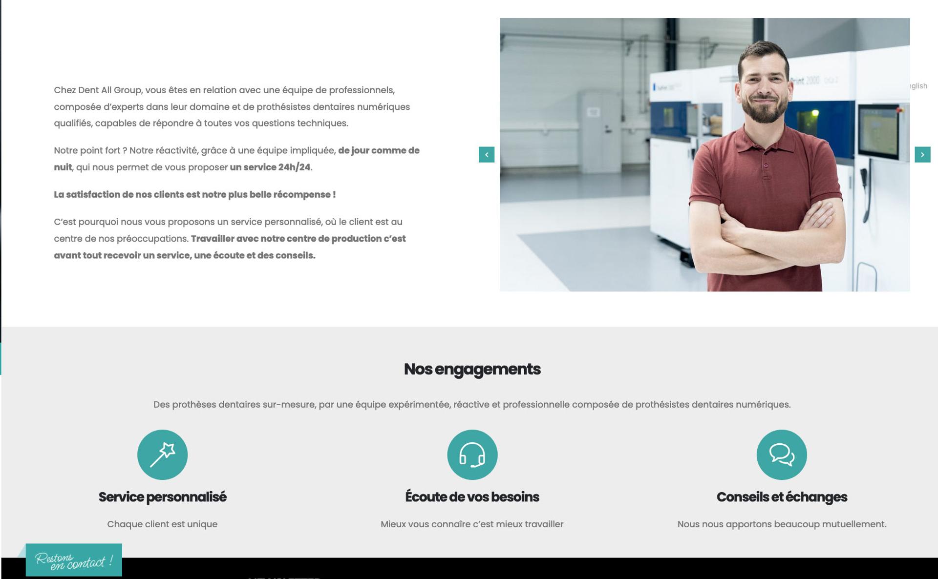 création site web centre de prothèses dentaires