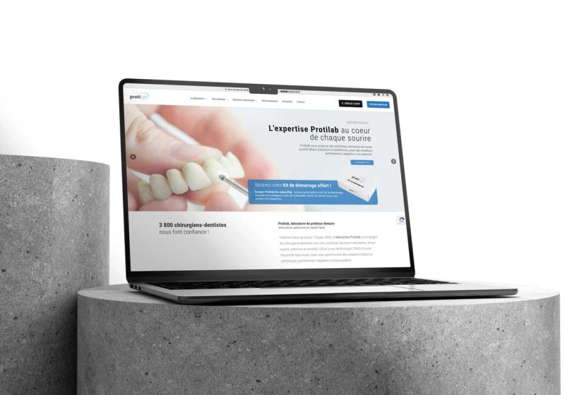Laboratoire dentaire PROTILAB : création de site internet