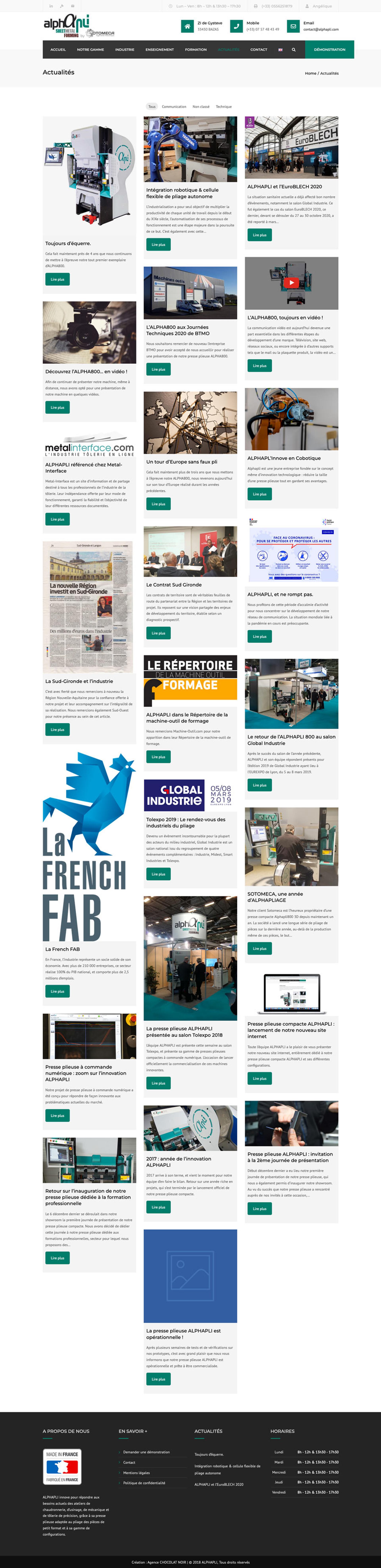 site web industrie