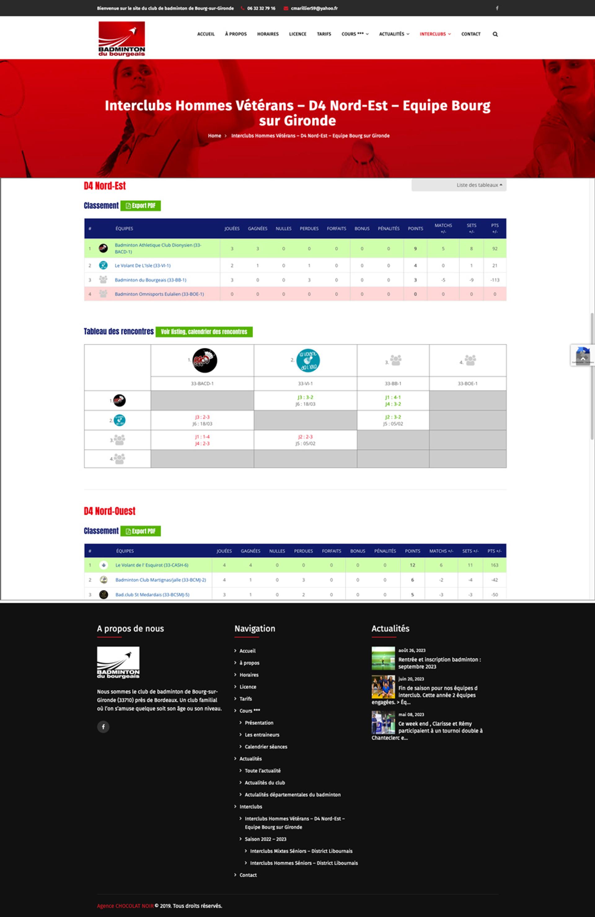 site web club de bad