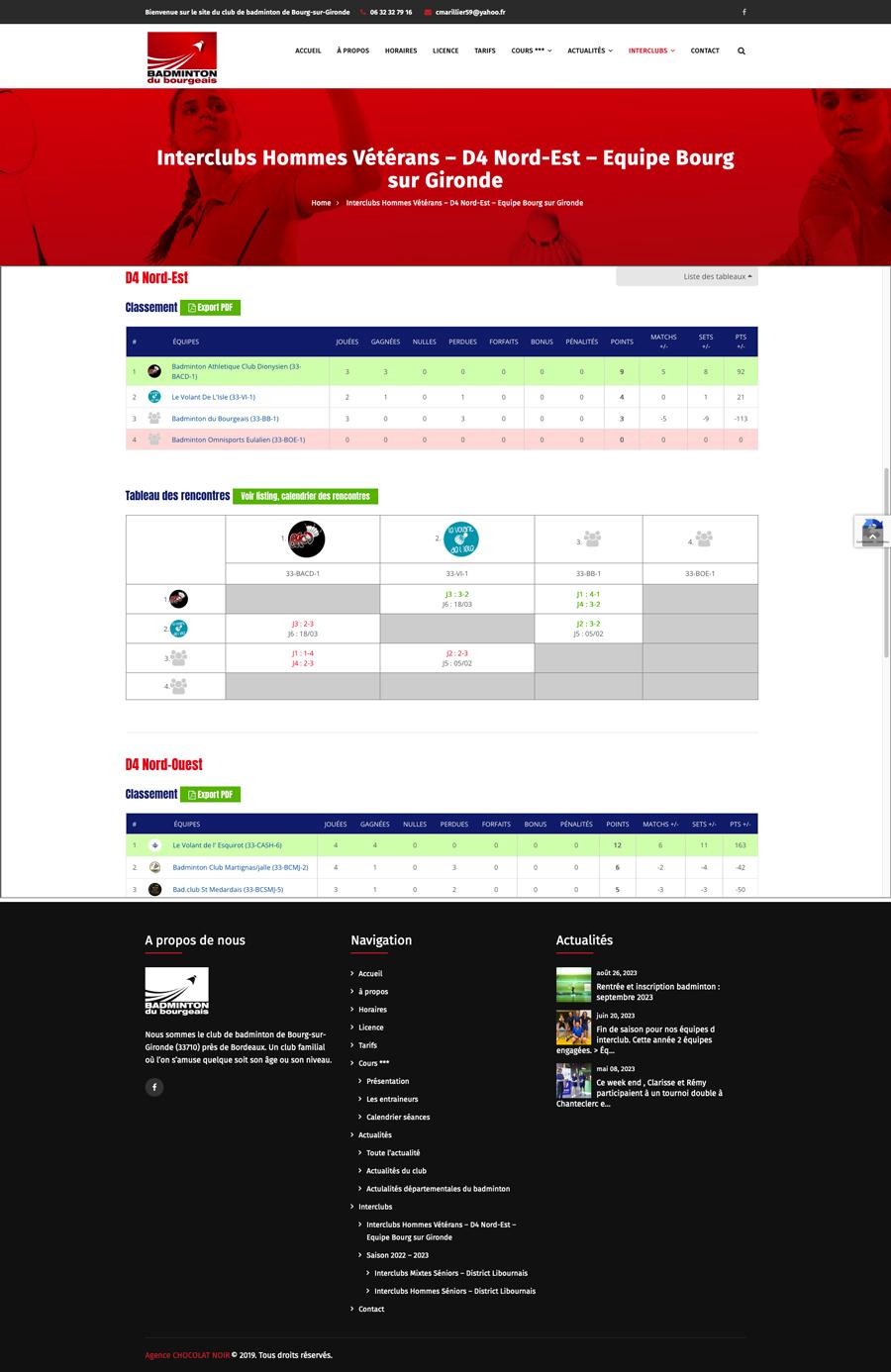 site web club de bad