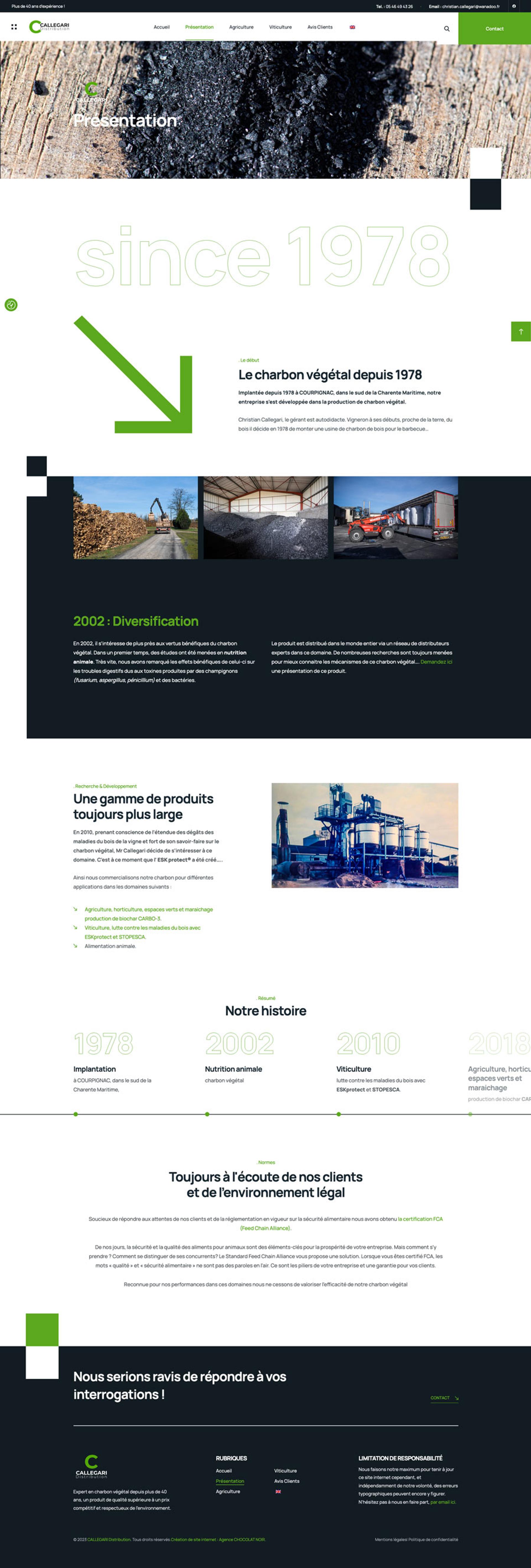 création site internet charbon