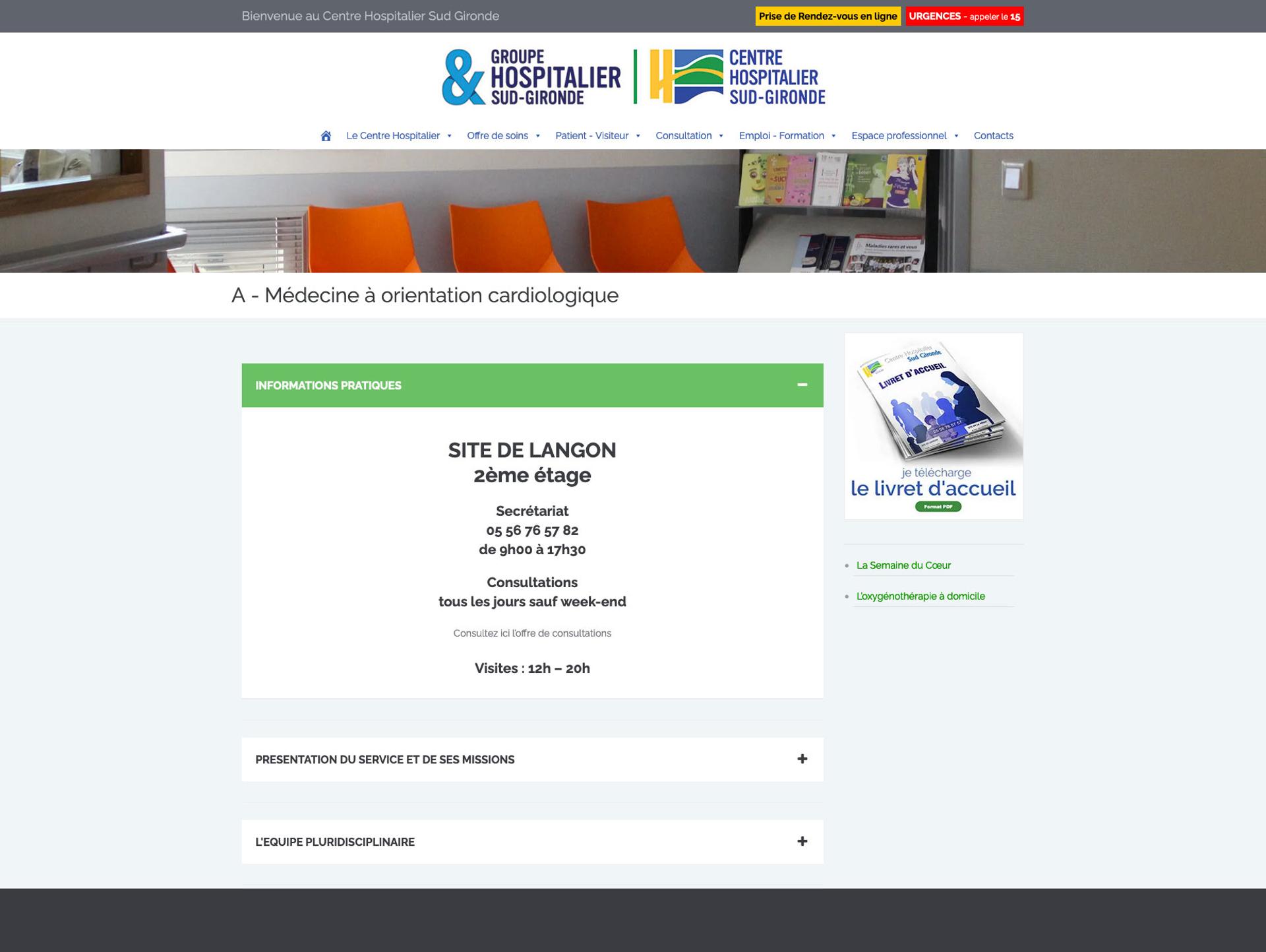 création site hopital