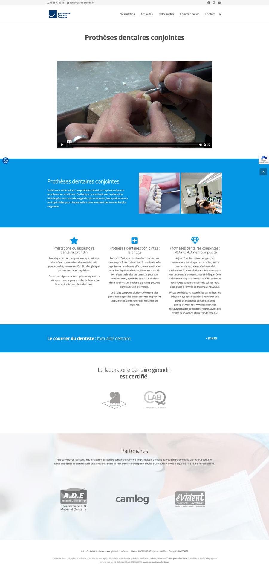 création site internet labo dentaire