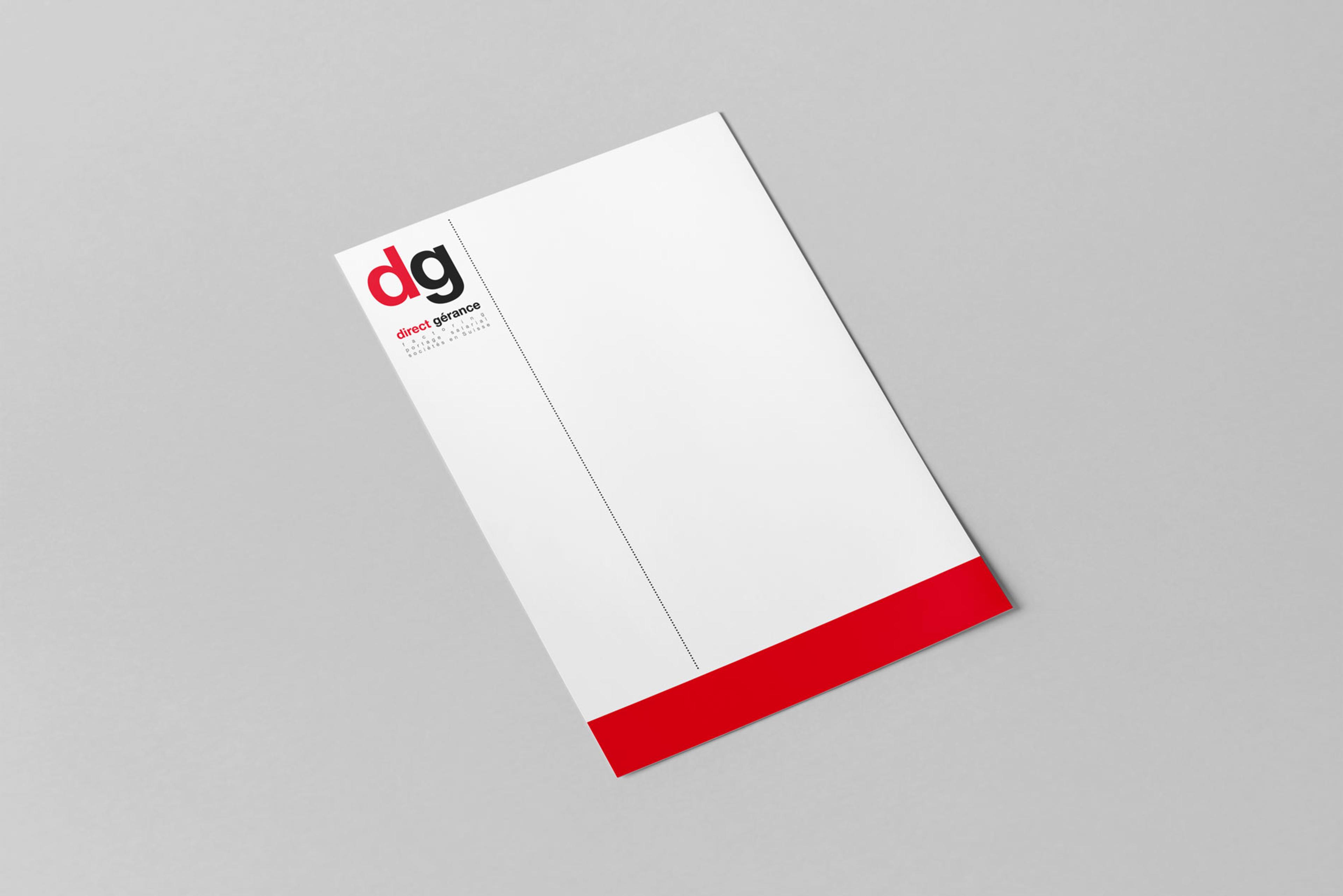 Papier en-tête société suisse : DIRECT GERANCE