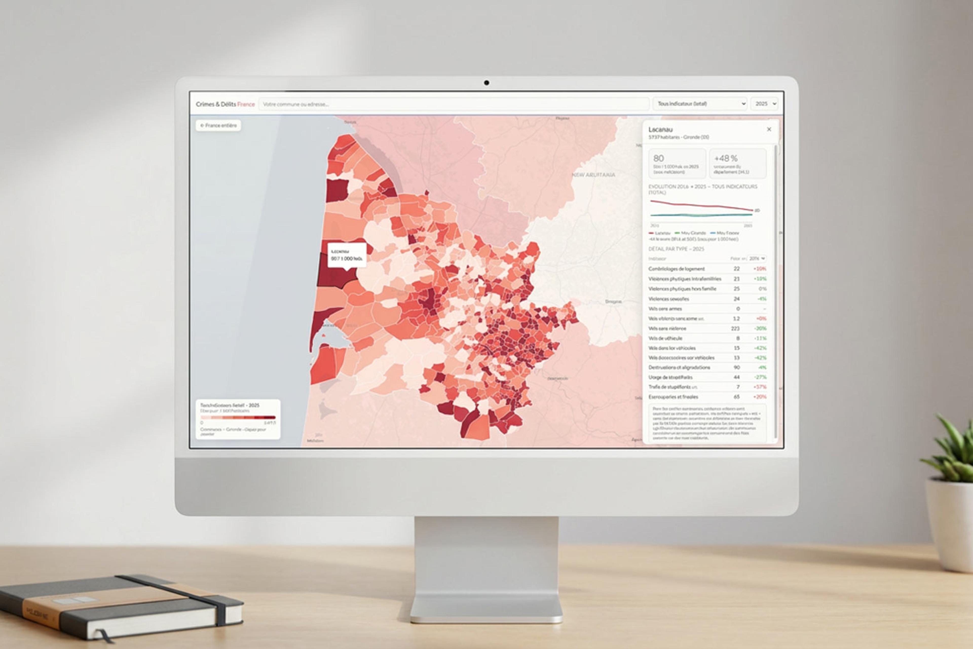 Carte de la délinquance en France : une data-visualisation interactive