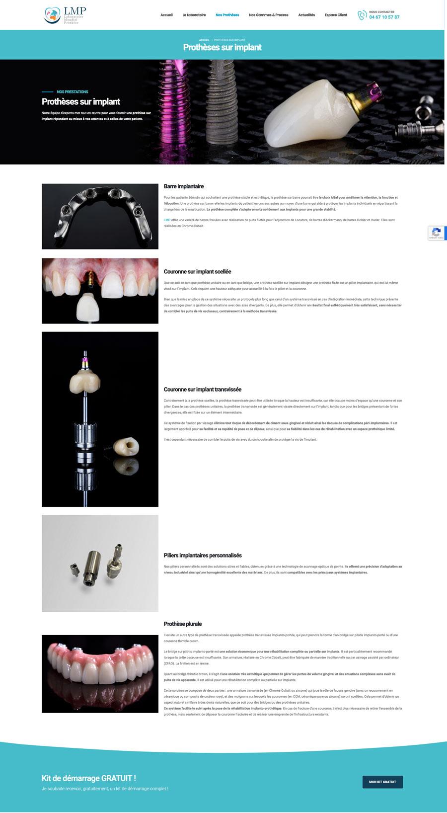 site wordpress labo dentaire
