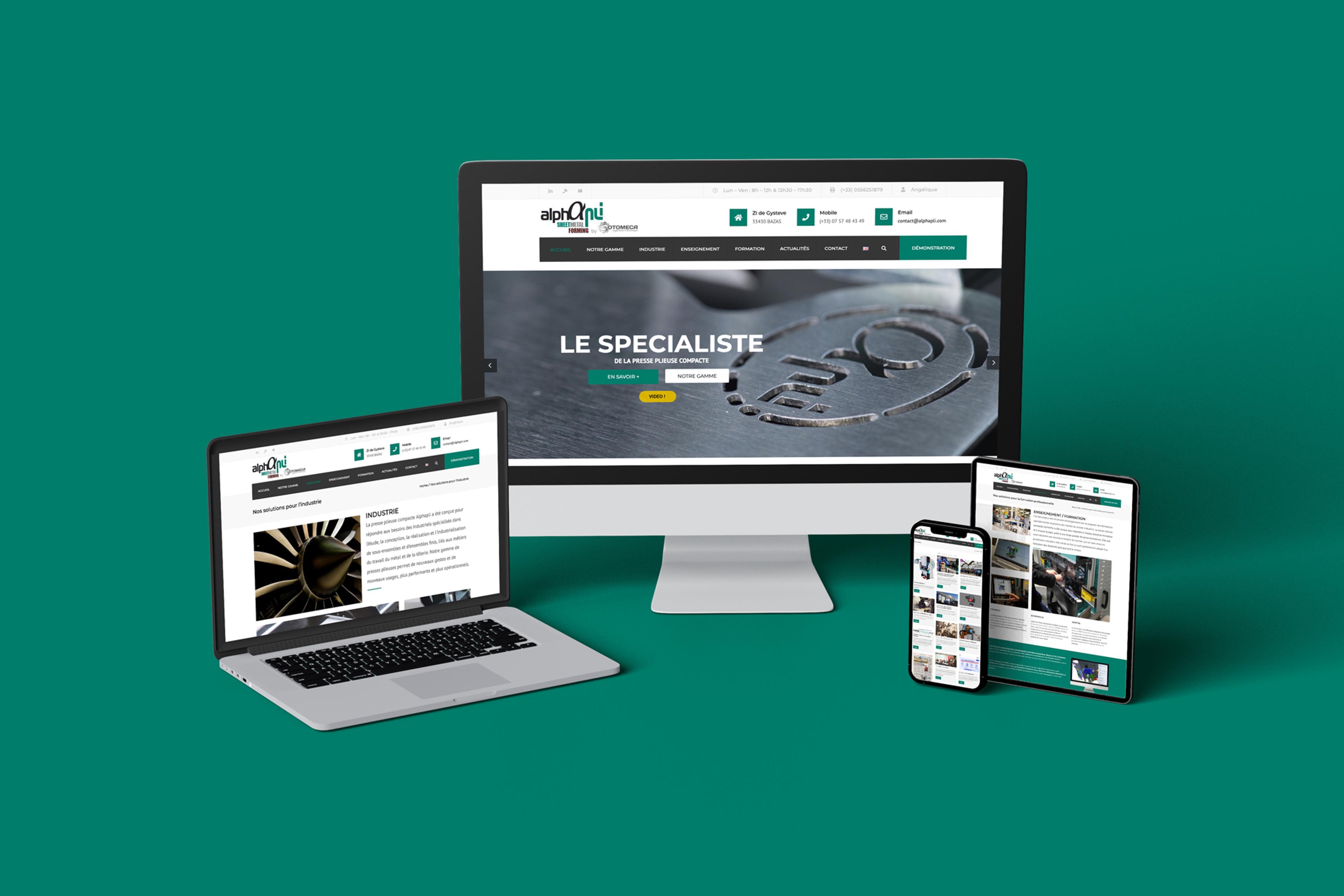 Création site internet industrie : ALPHAPLI