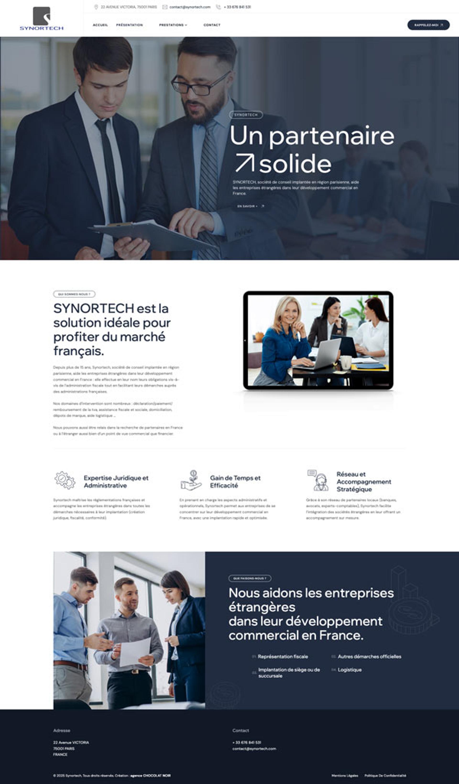 page-presentation-capture-creation-site-web-corporate-synortech